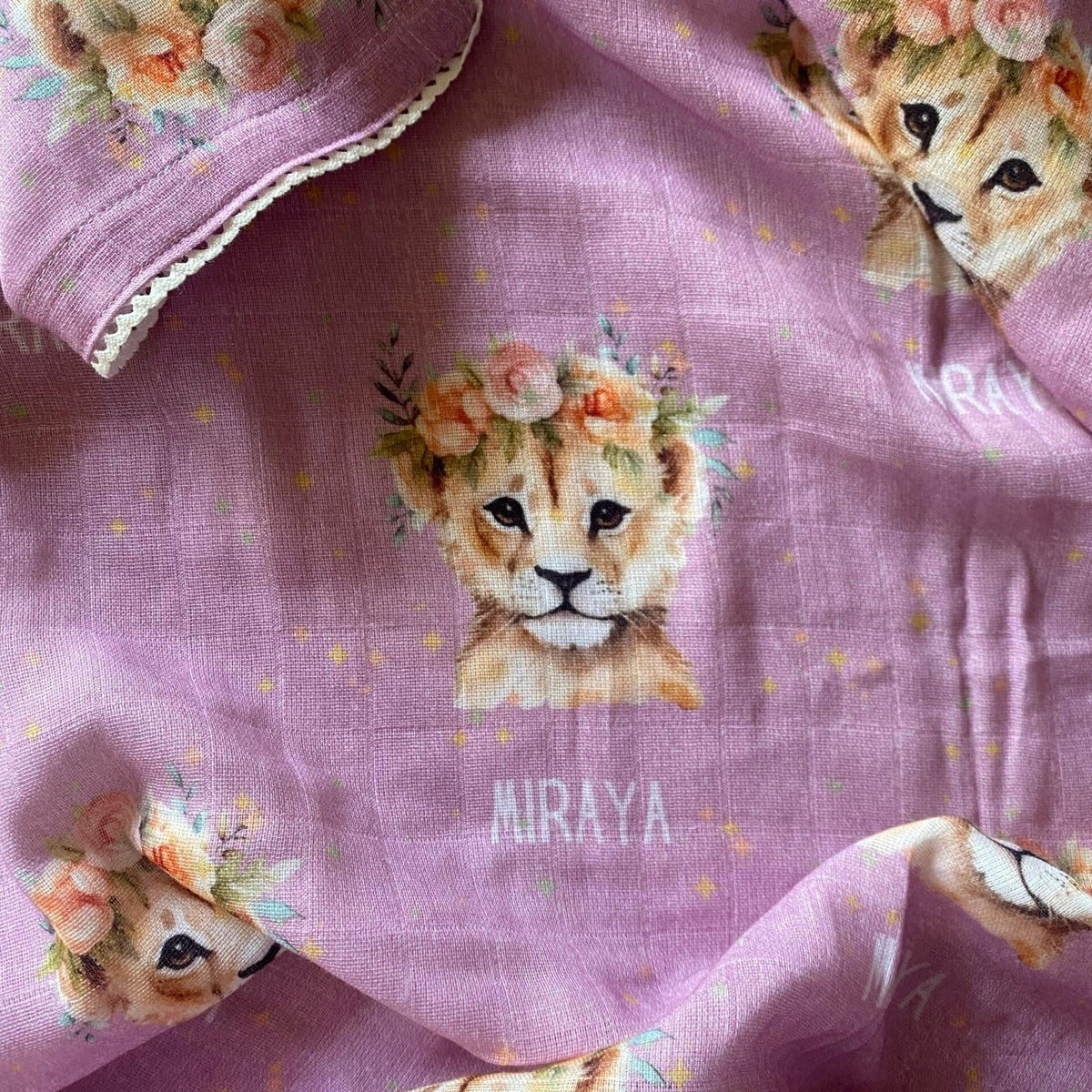 Rose in April Bianca Large Swadlle Baby Leopard - Beige main image 1