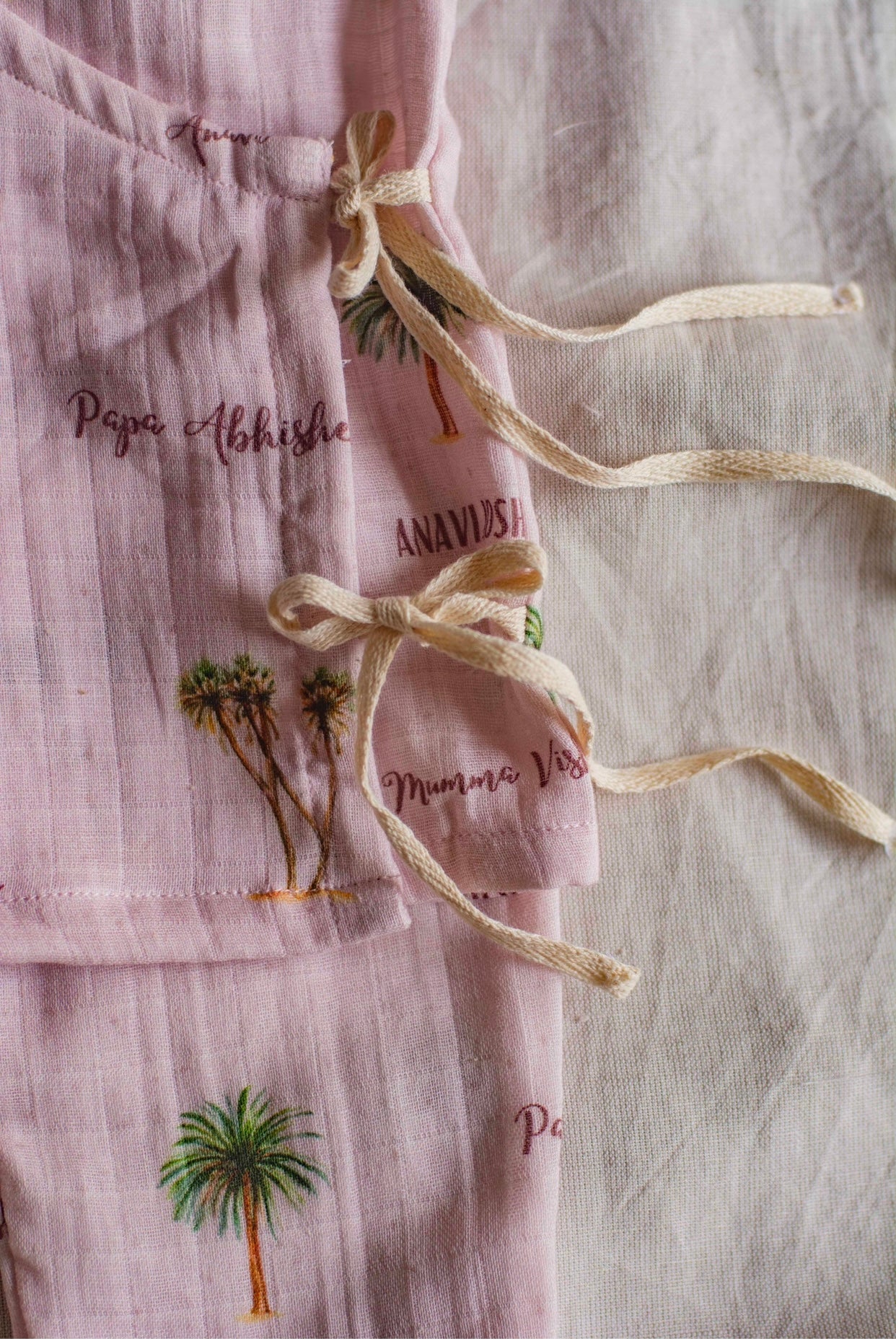 Customised Palm Tree Swaddle & Angarkha Set