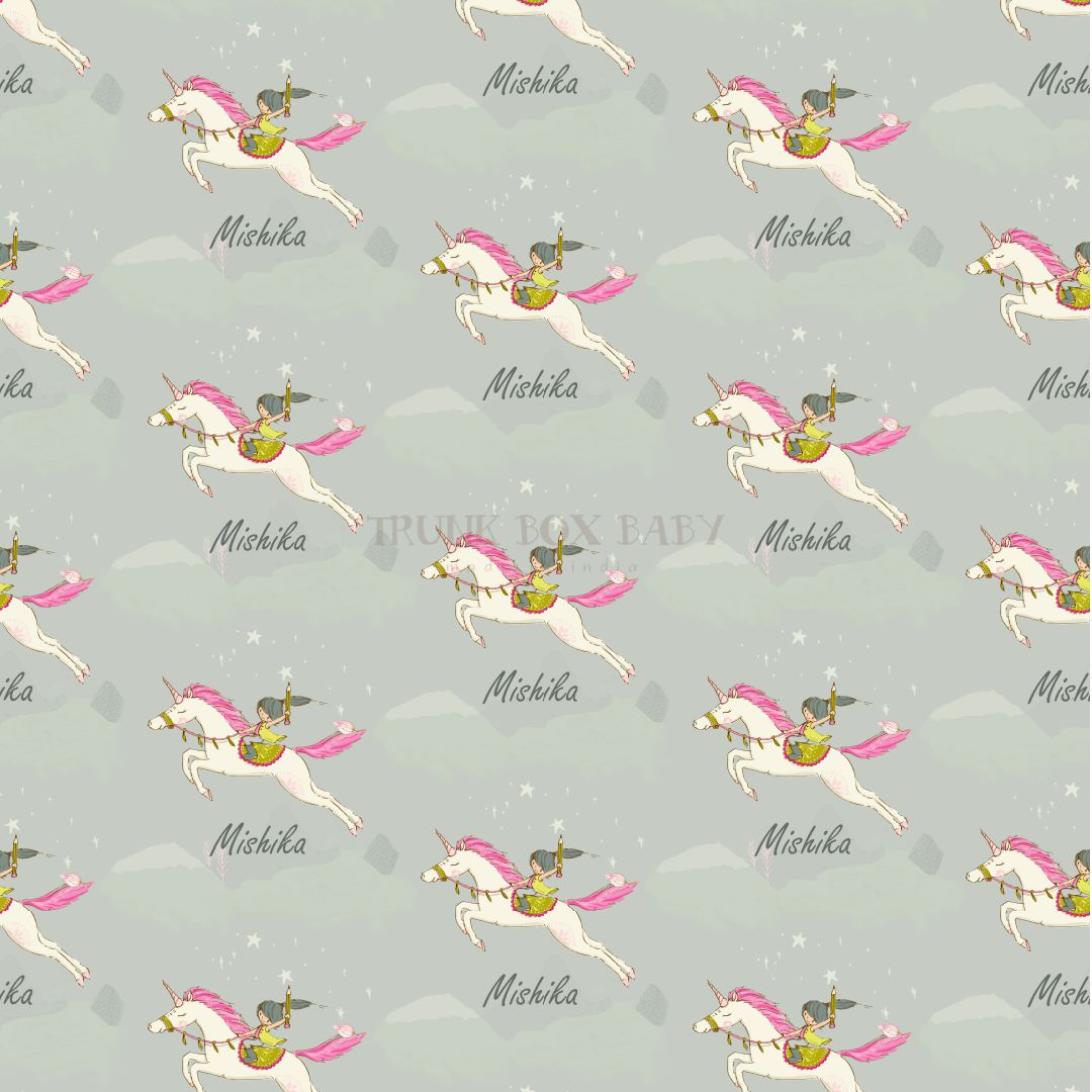 Riding Unicorn Customised Swaddle