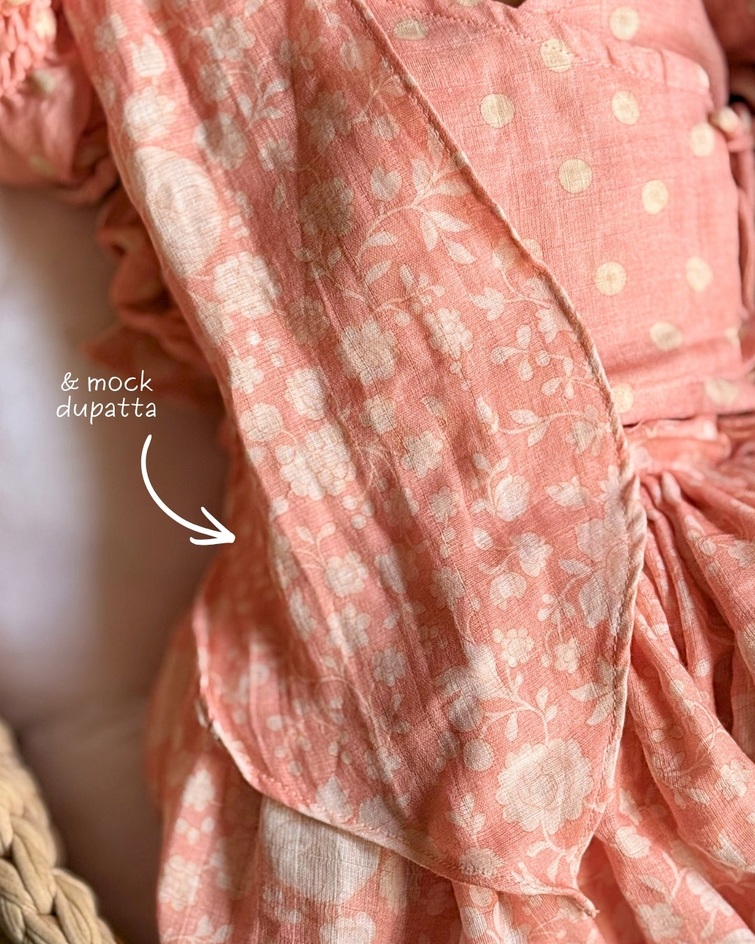 Flowers and dots lehenga Choli