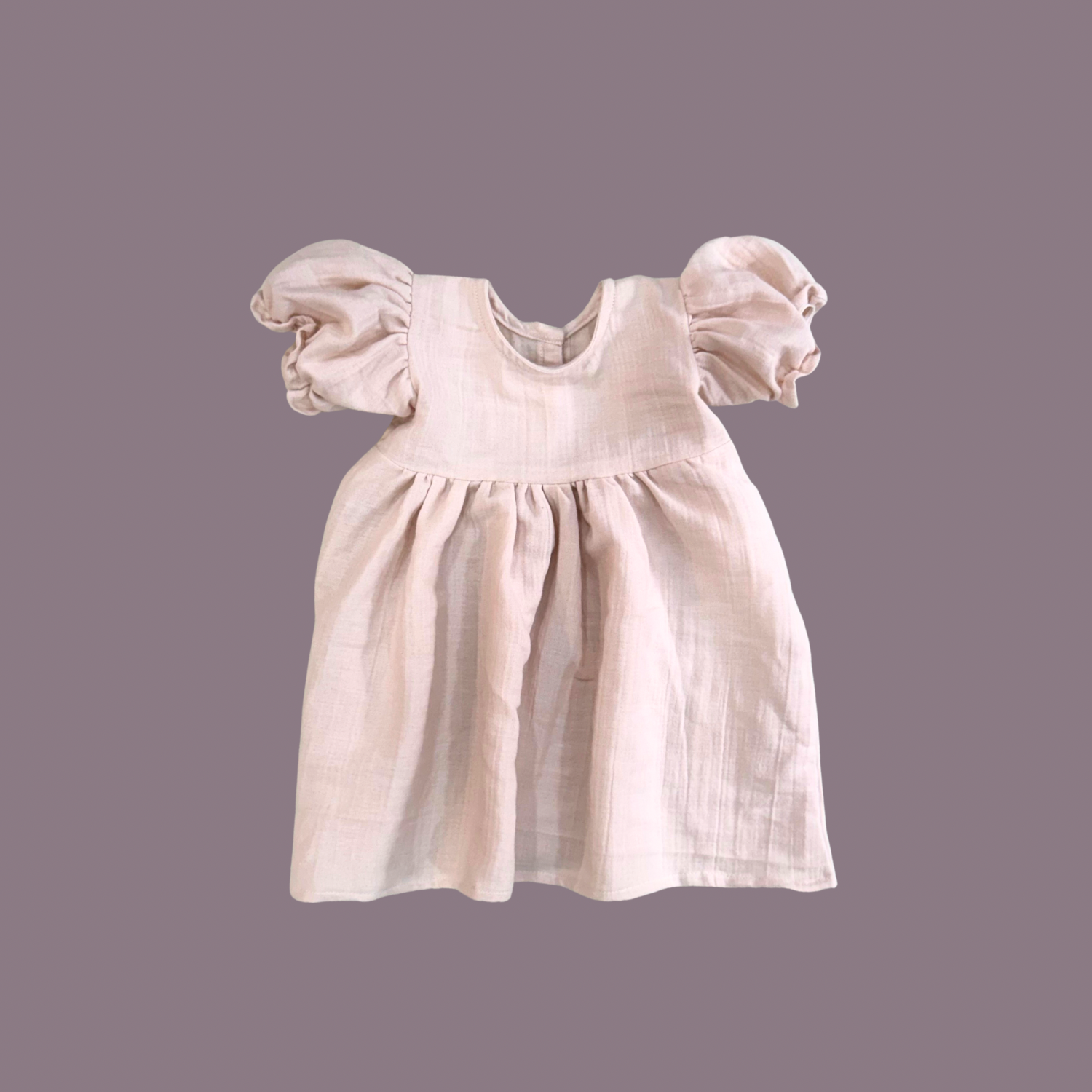 Beige Pink Newborn Dress