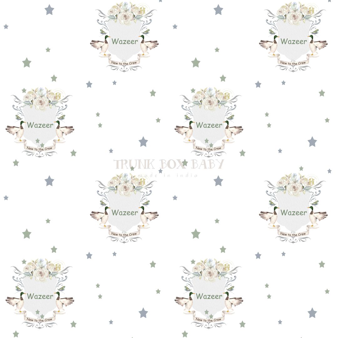 Royal Flowers and Birds Customised Swaddle