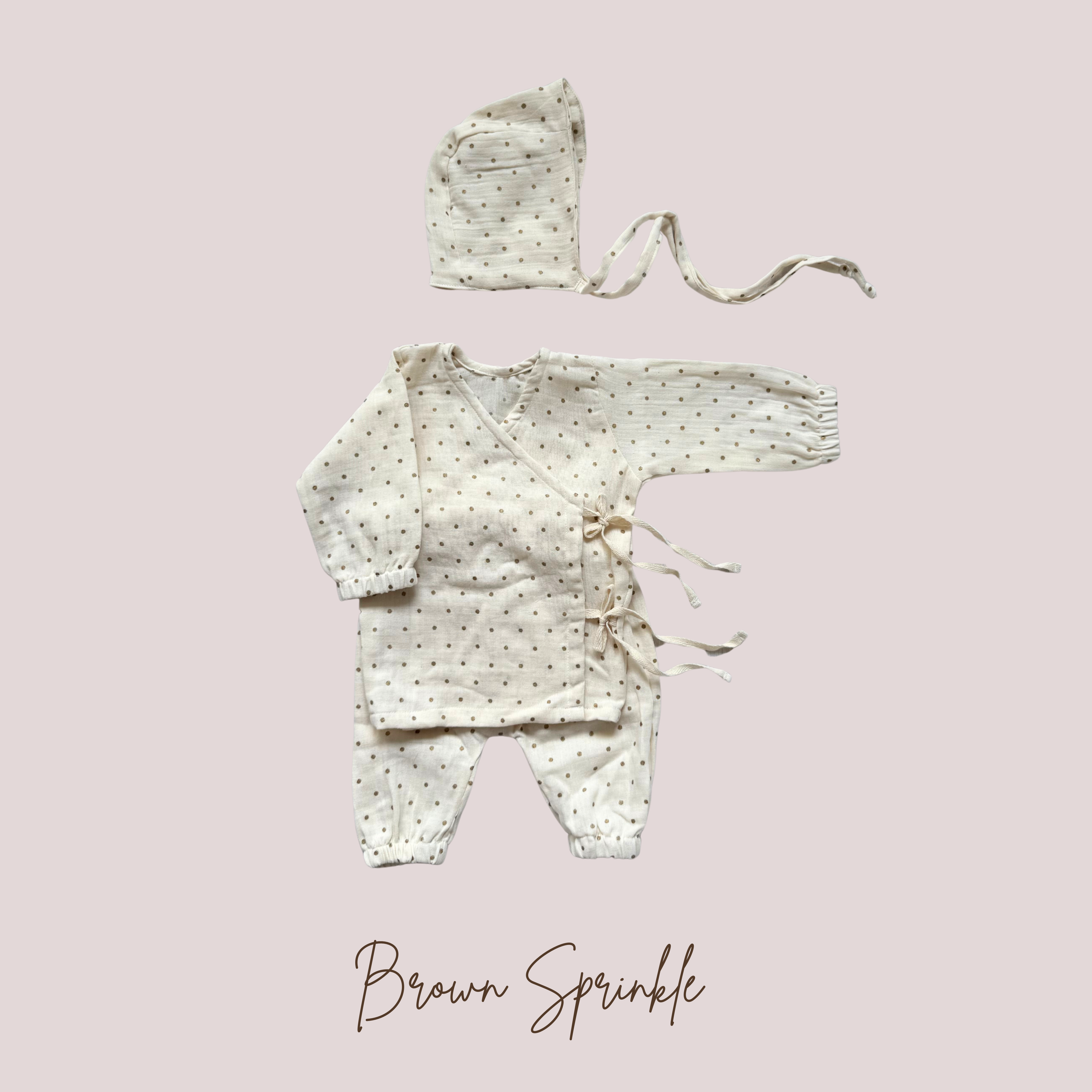 Newborn Angarkha & Beanie Set