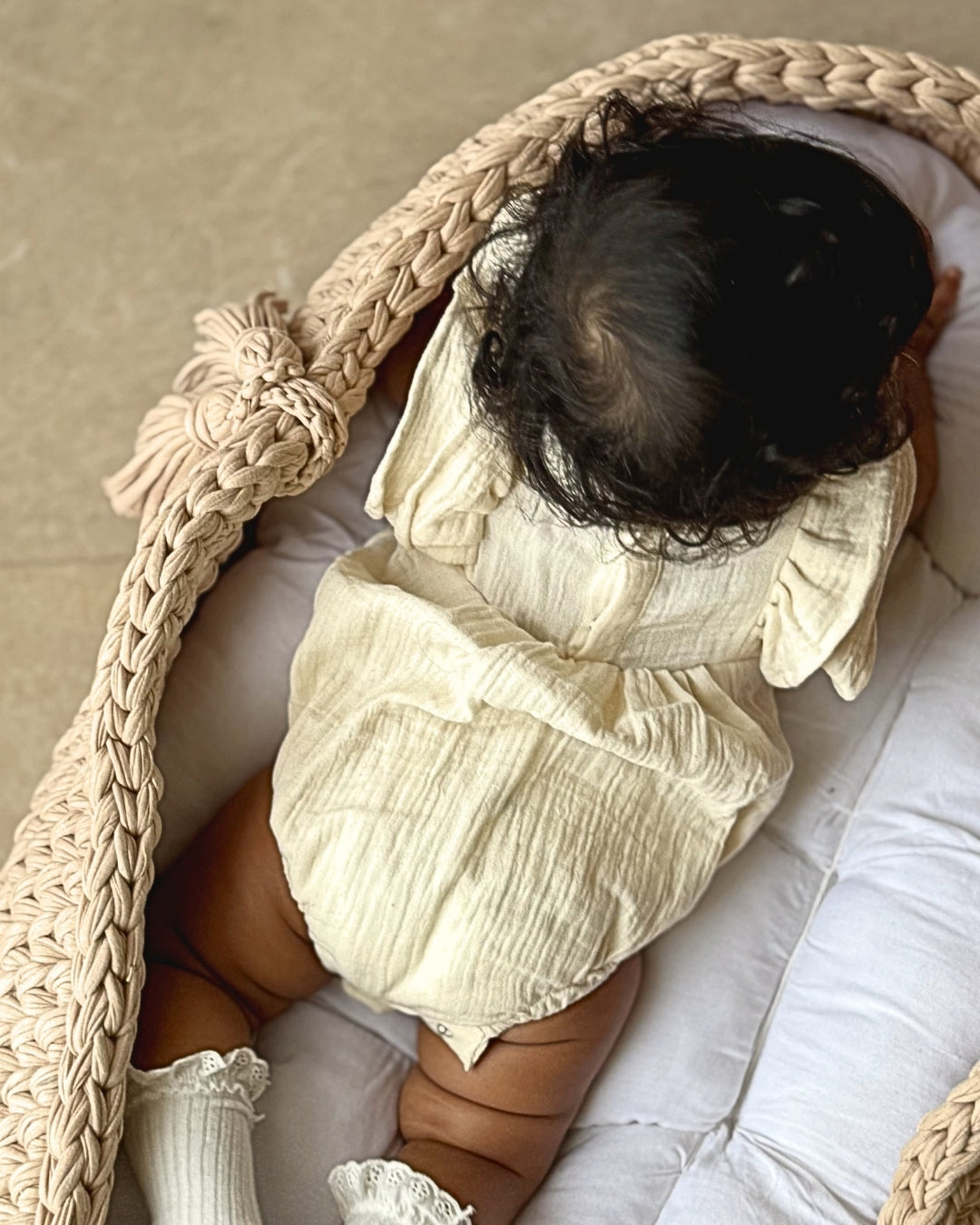 White Newborn Vintage Romper