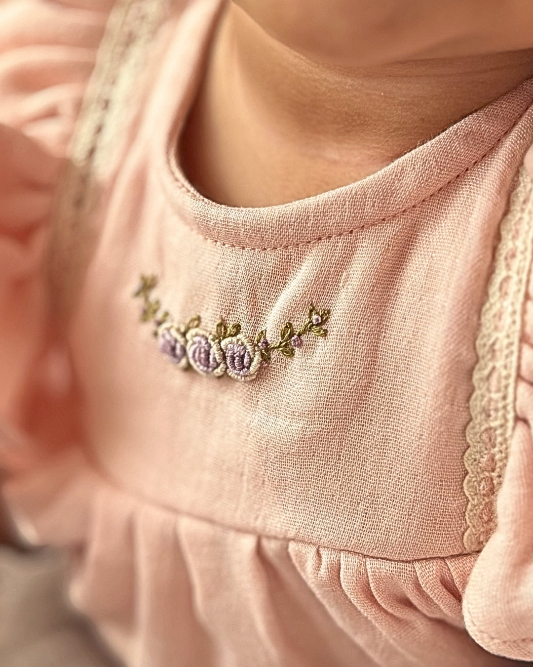Pink Newborn Vintage Romper