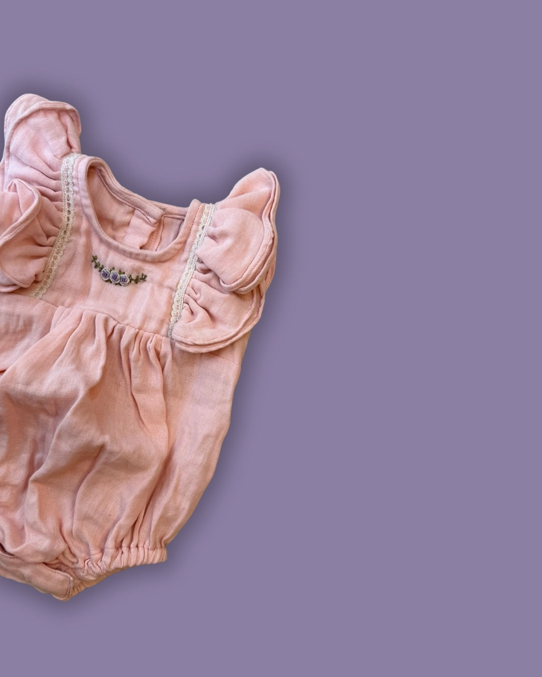 Pink Newborn Vintage Romper