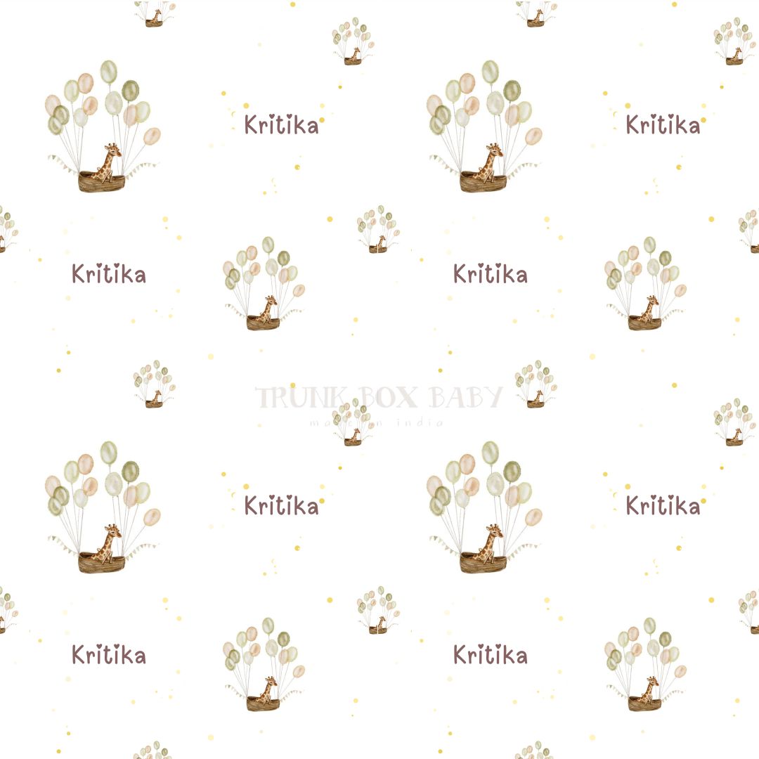 Flying Giraffe Customised Swaddle