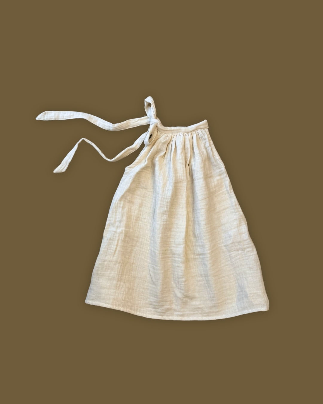 Off-White Halter Neck Newborn Dress