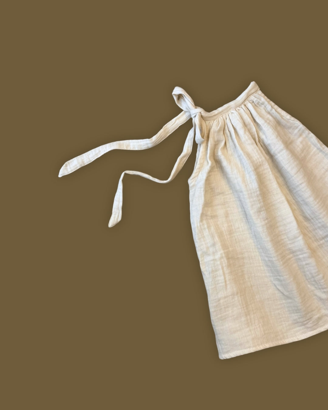 Off-White Halter Neck Newborn Dress