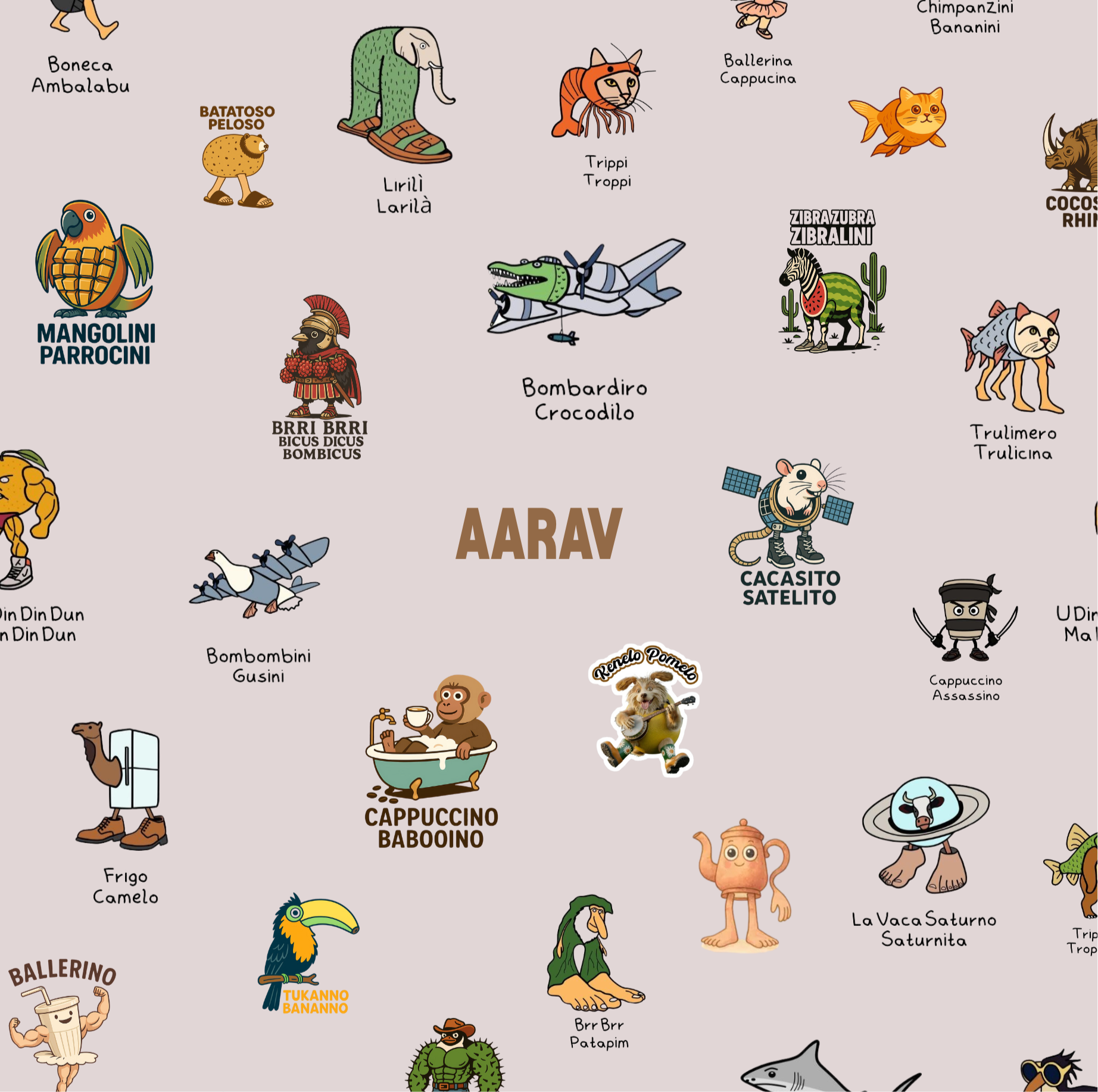 Brainrot Characters Customised Blanket