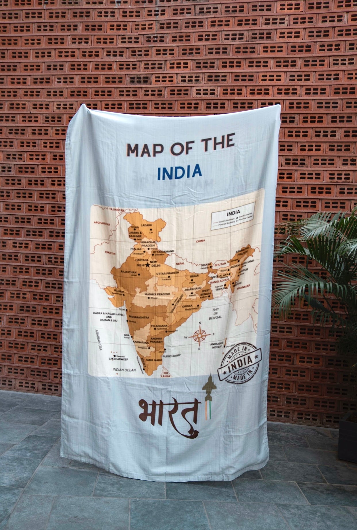 World Map & India Map Adult Blanket