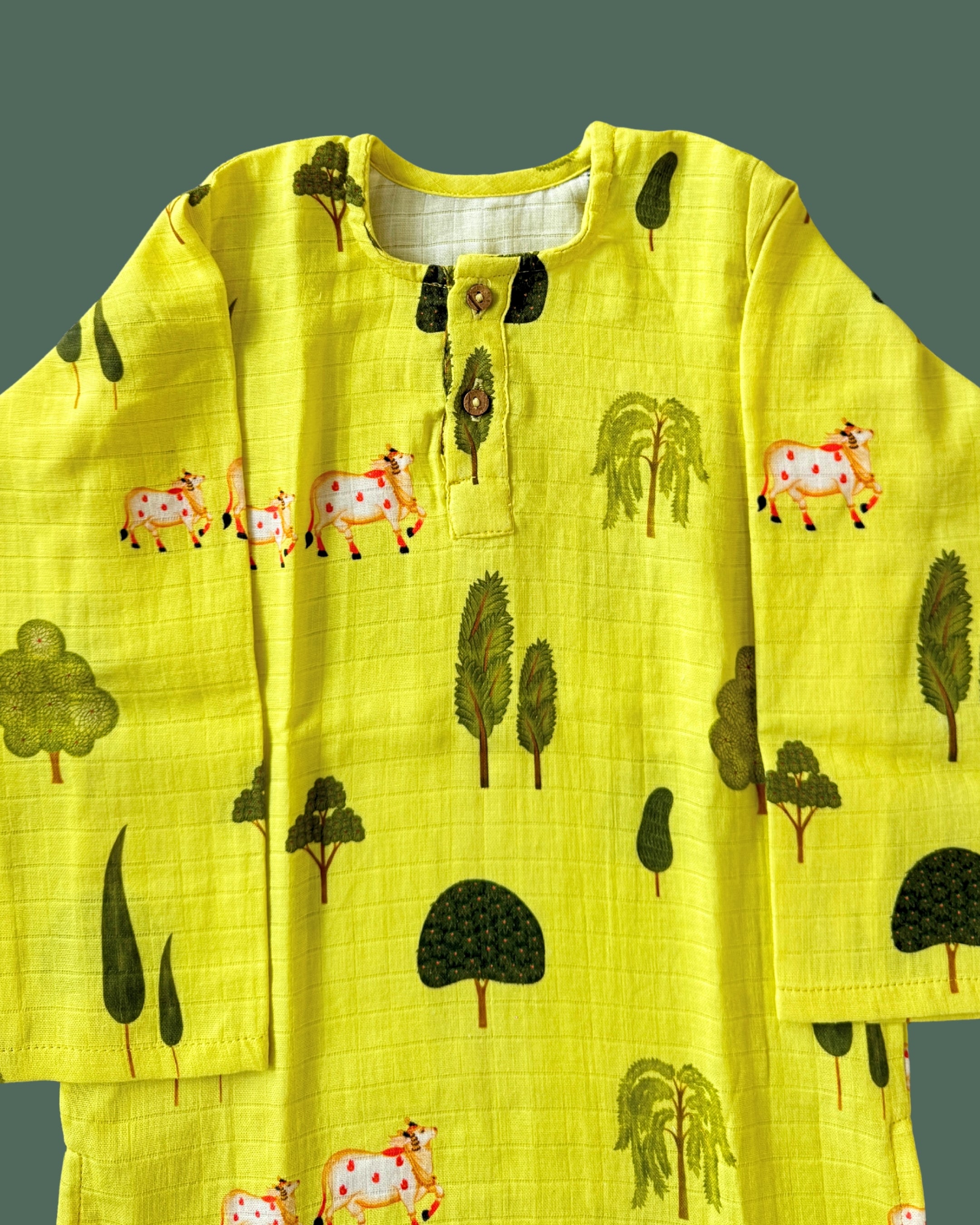 Yellow Pichwai Kurta