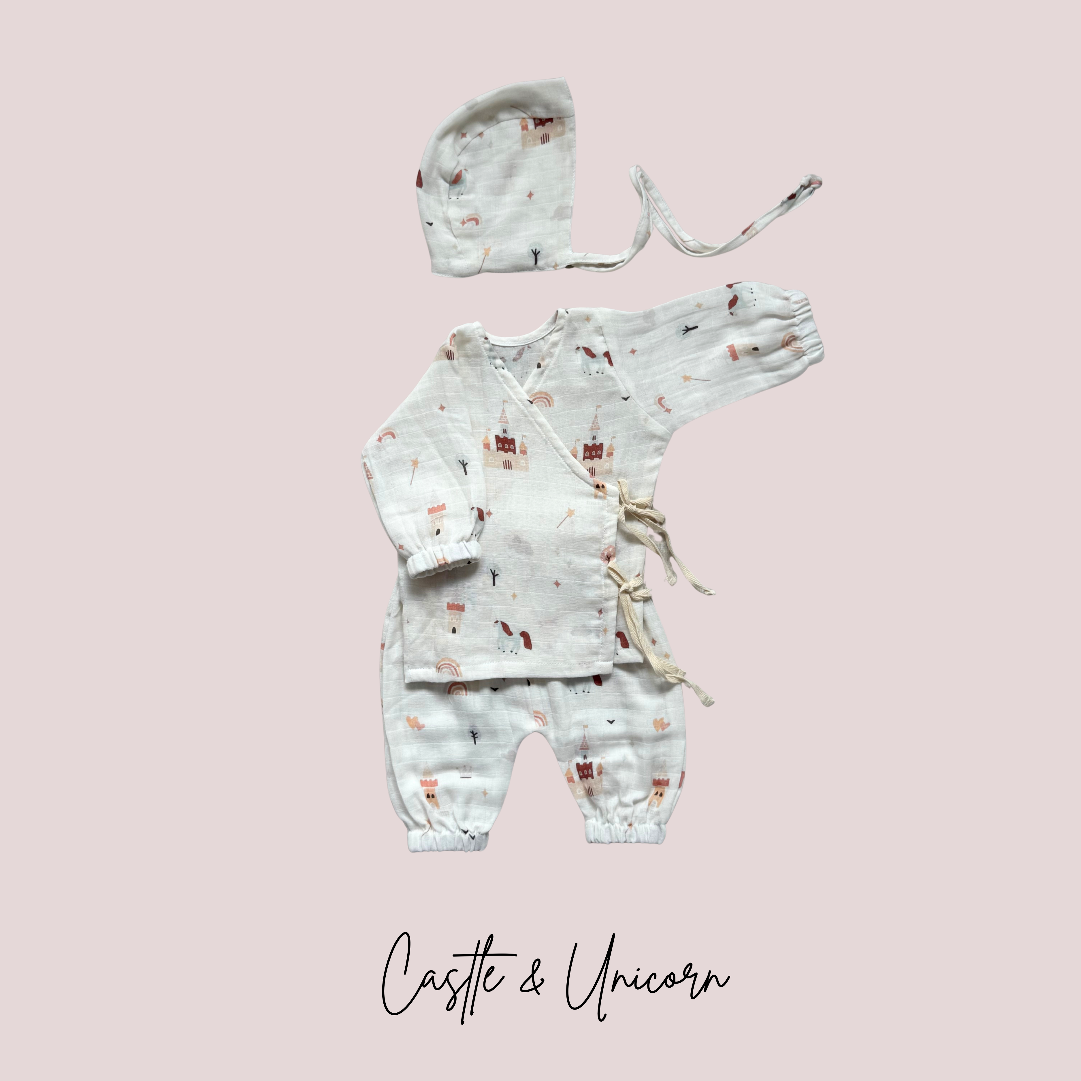 Newborn Angarkha & Beanie Set