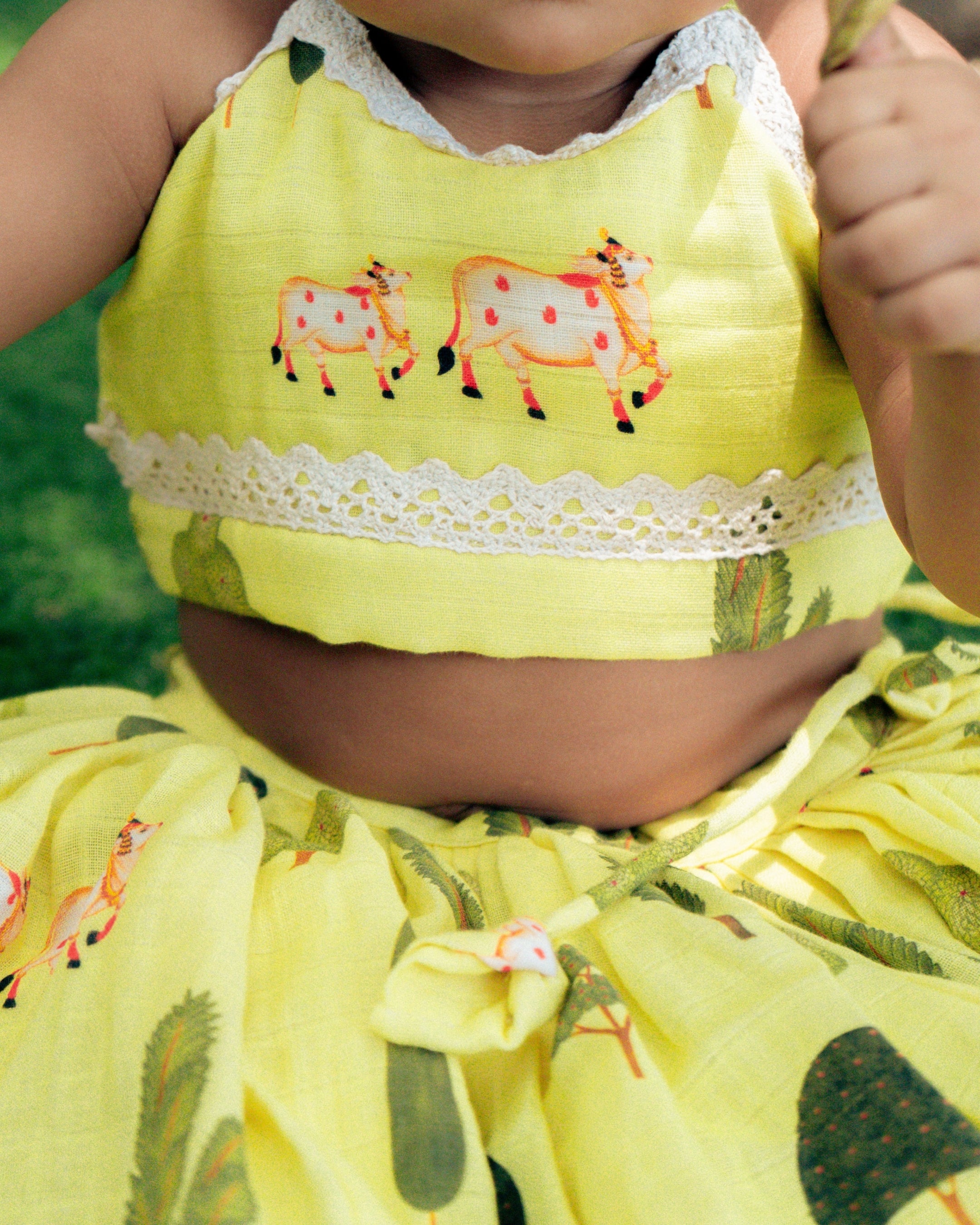 Yellow Pichwai Lehenga Choli