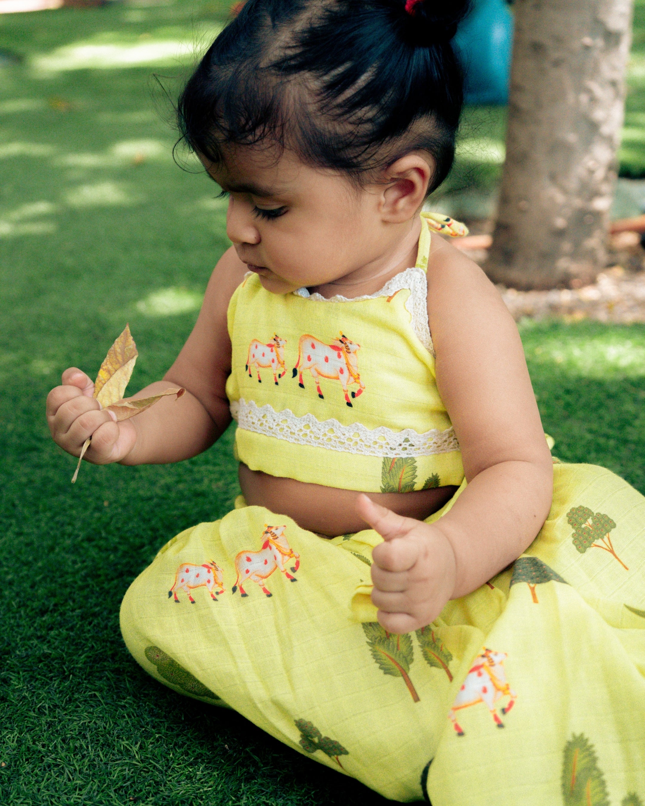 Yellow Pichwai Lehenga Choli