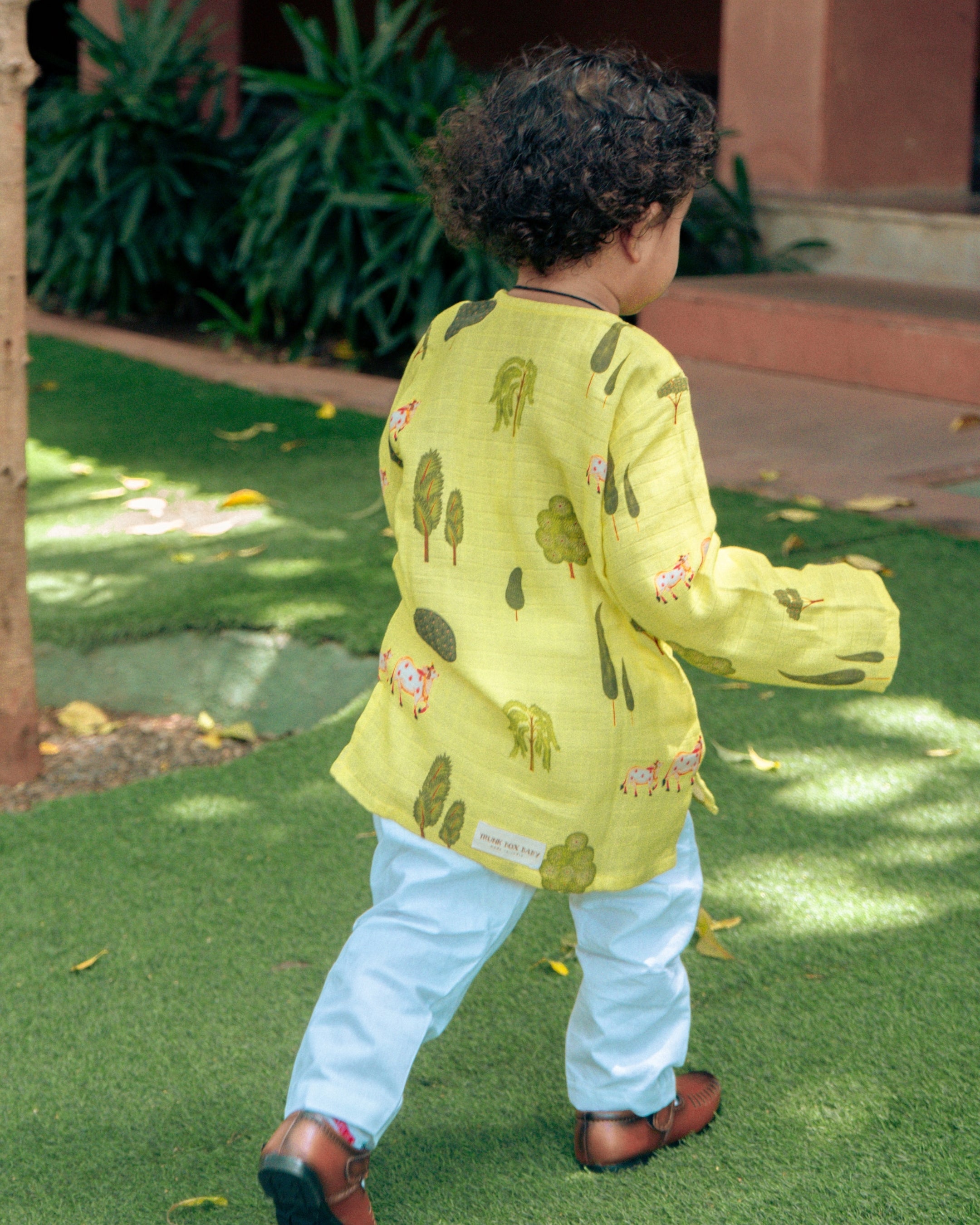 Yellow Pichwai Kurta