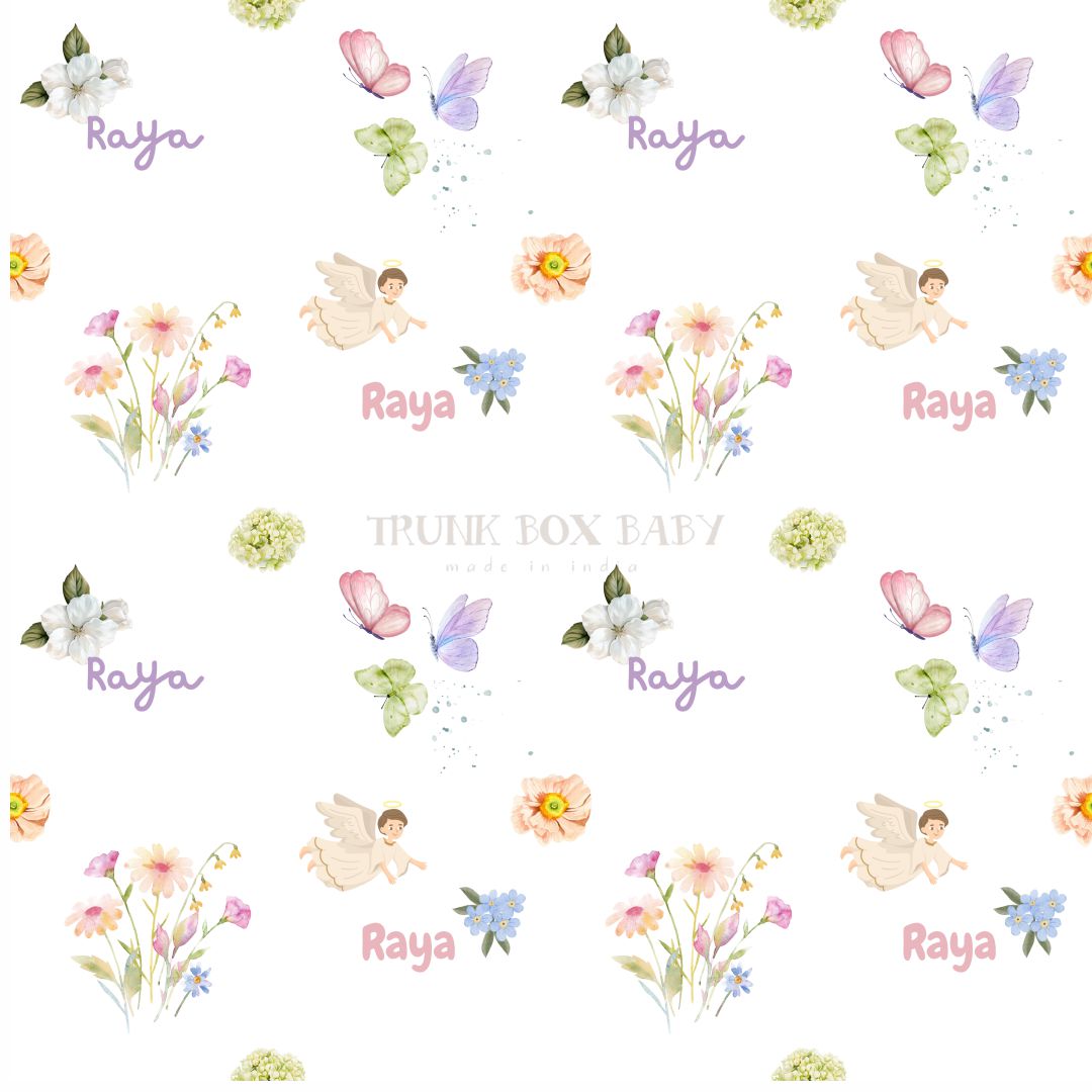 Flowers & Fairy Customised Swaddle