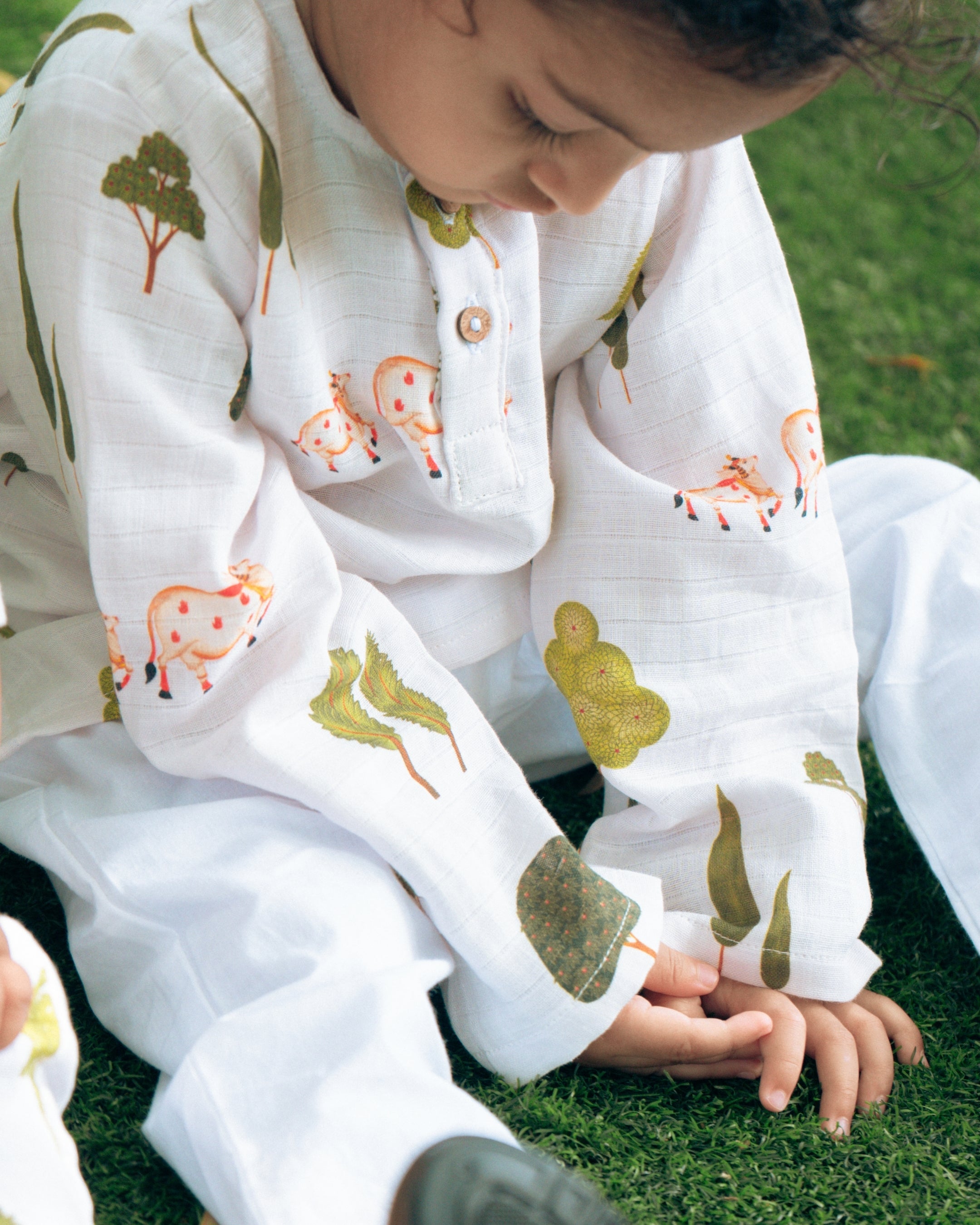 White Pichwai Kurta