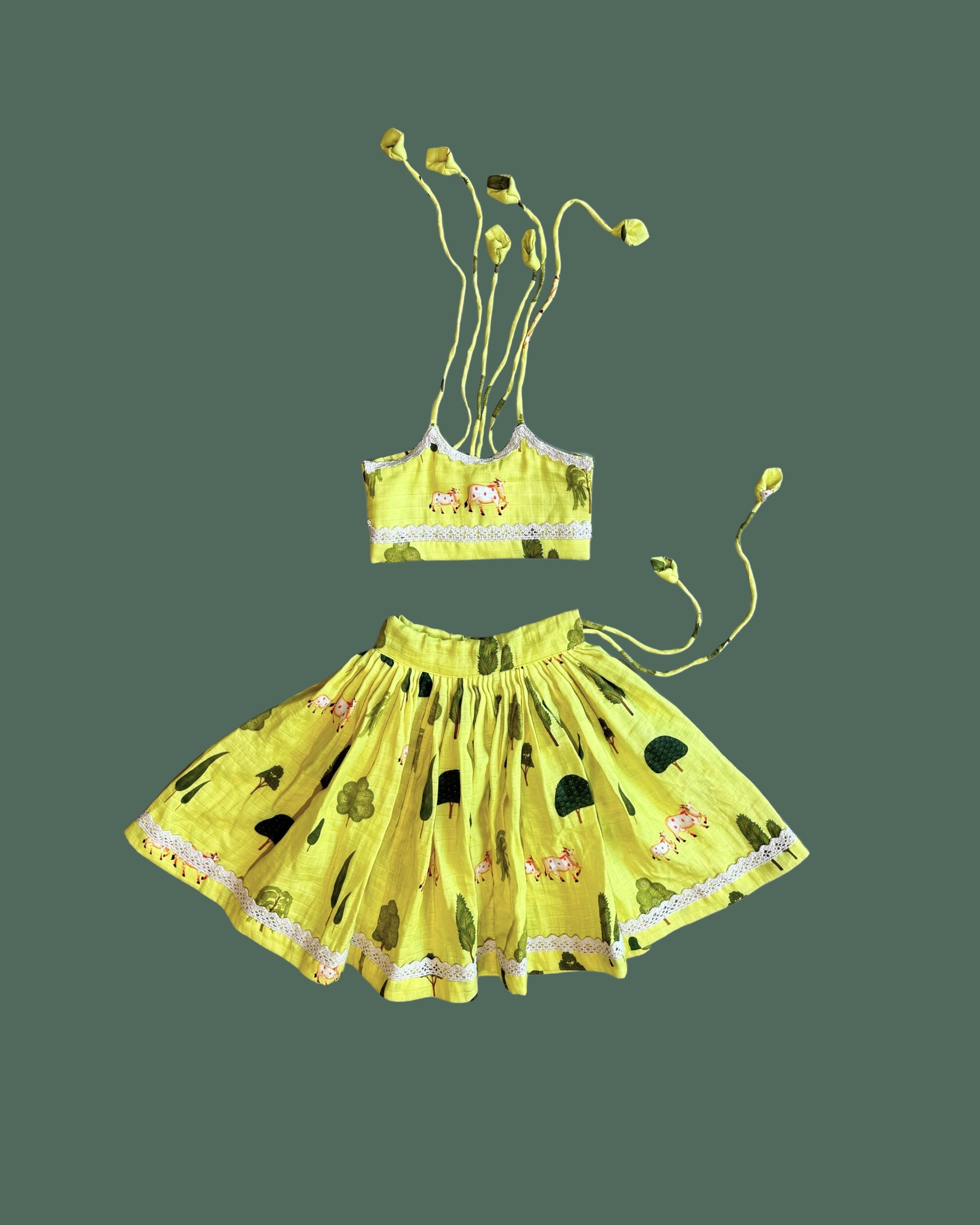Yellow Pichwai Lehenga Choli