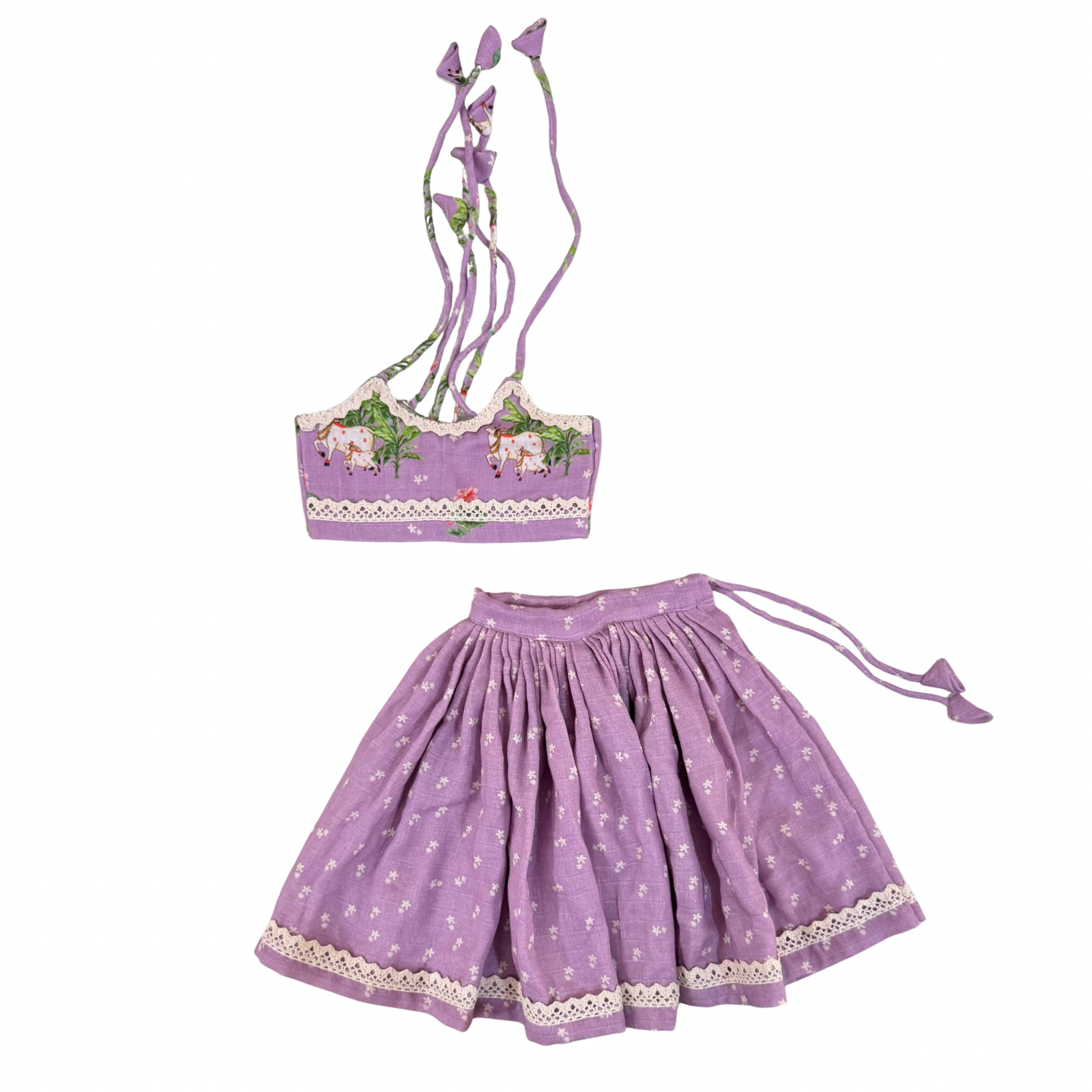 Lilac Pichwai Lehenga Choli