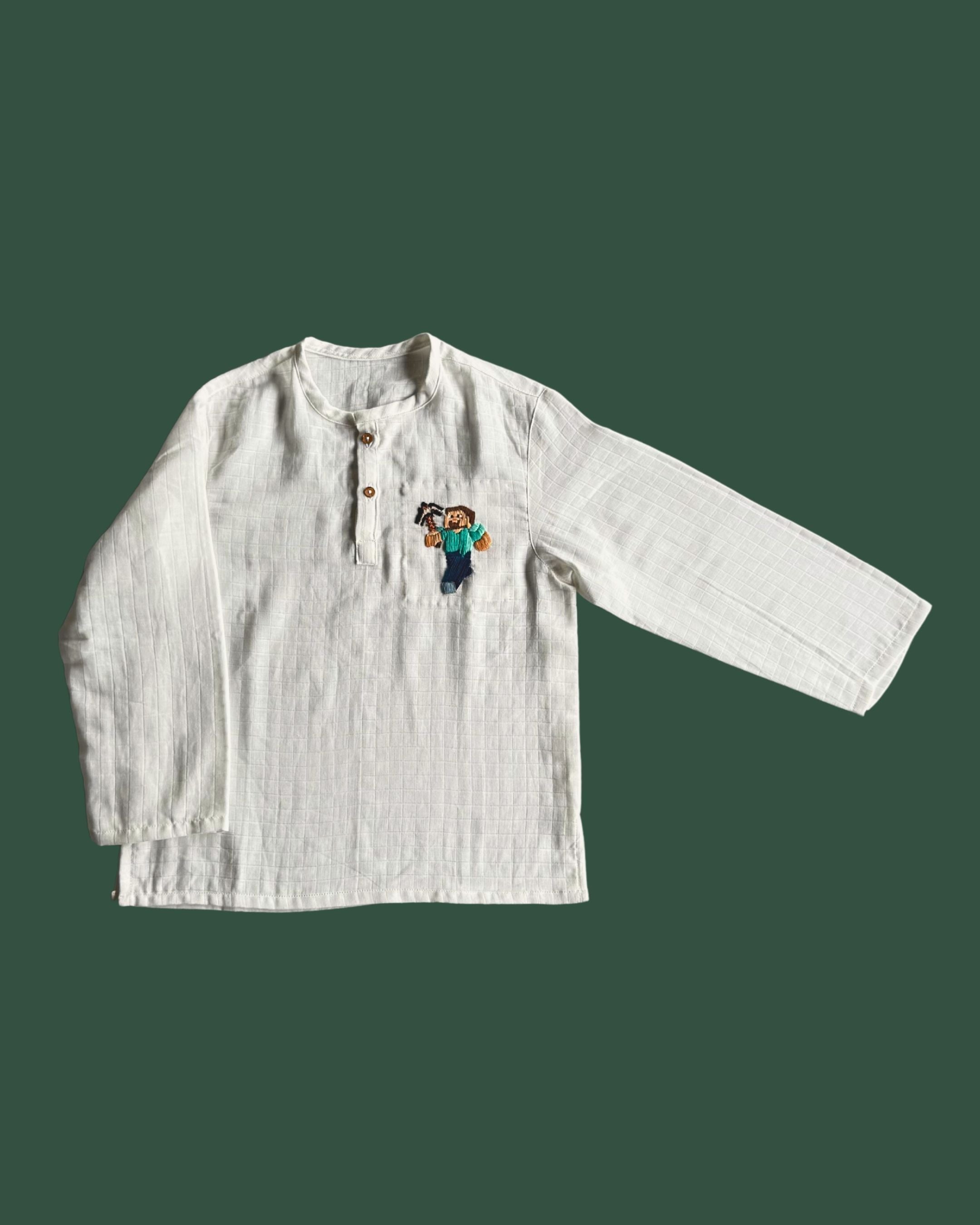 Minecraft Hand Embroidered Kurta