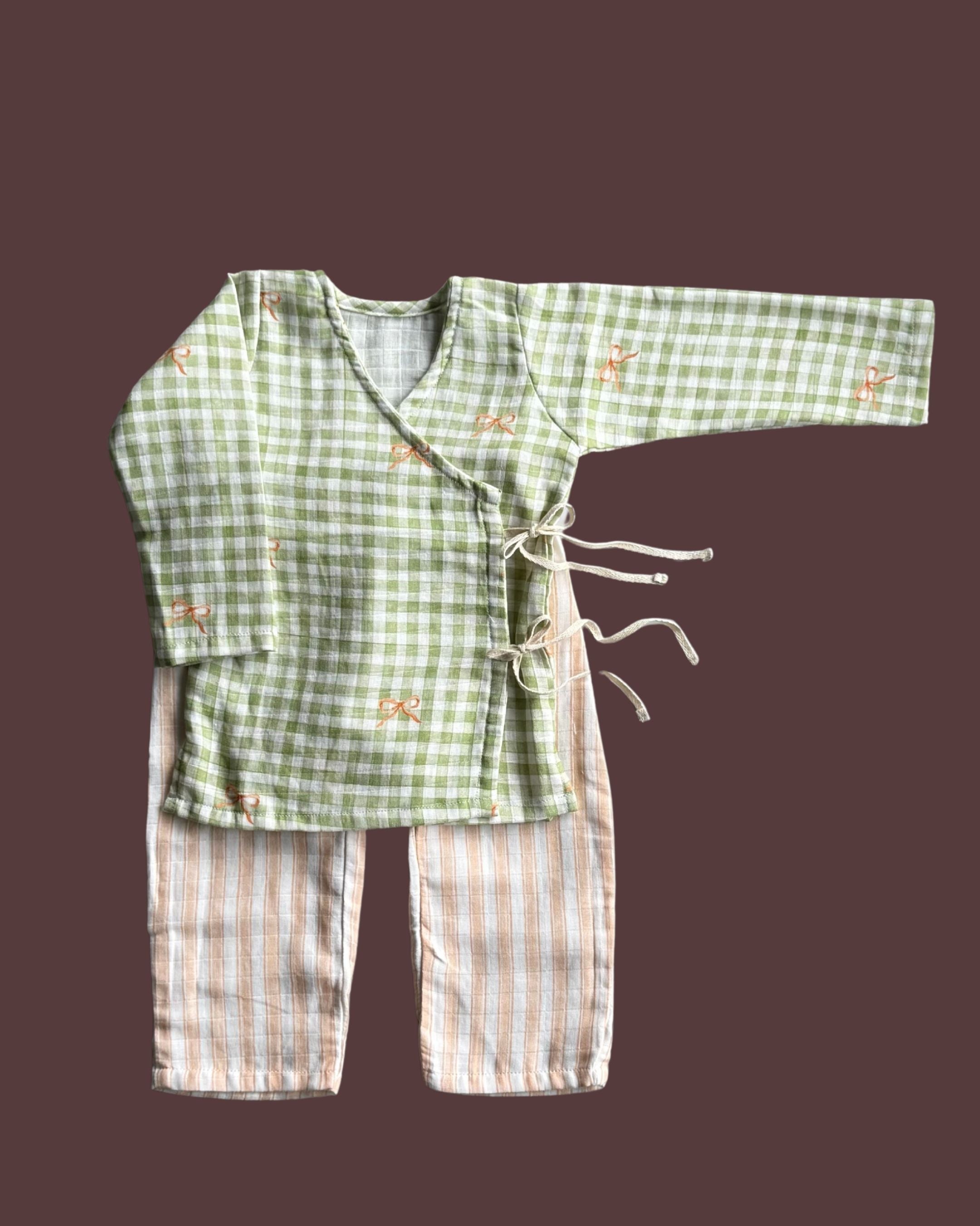 Bow & Checks Angarkha Set