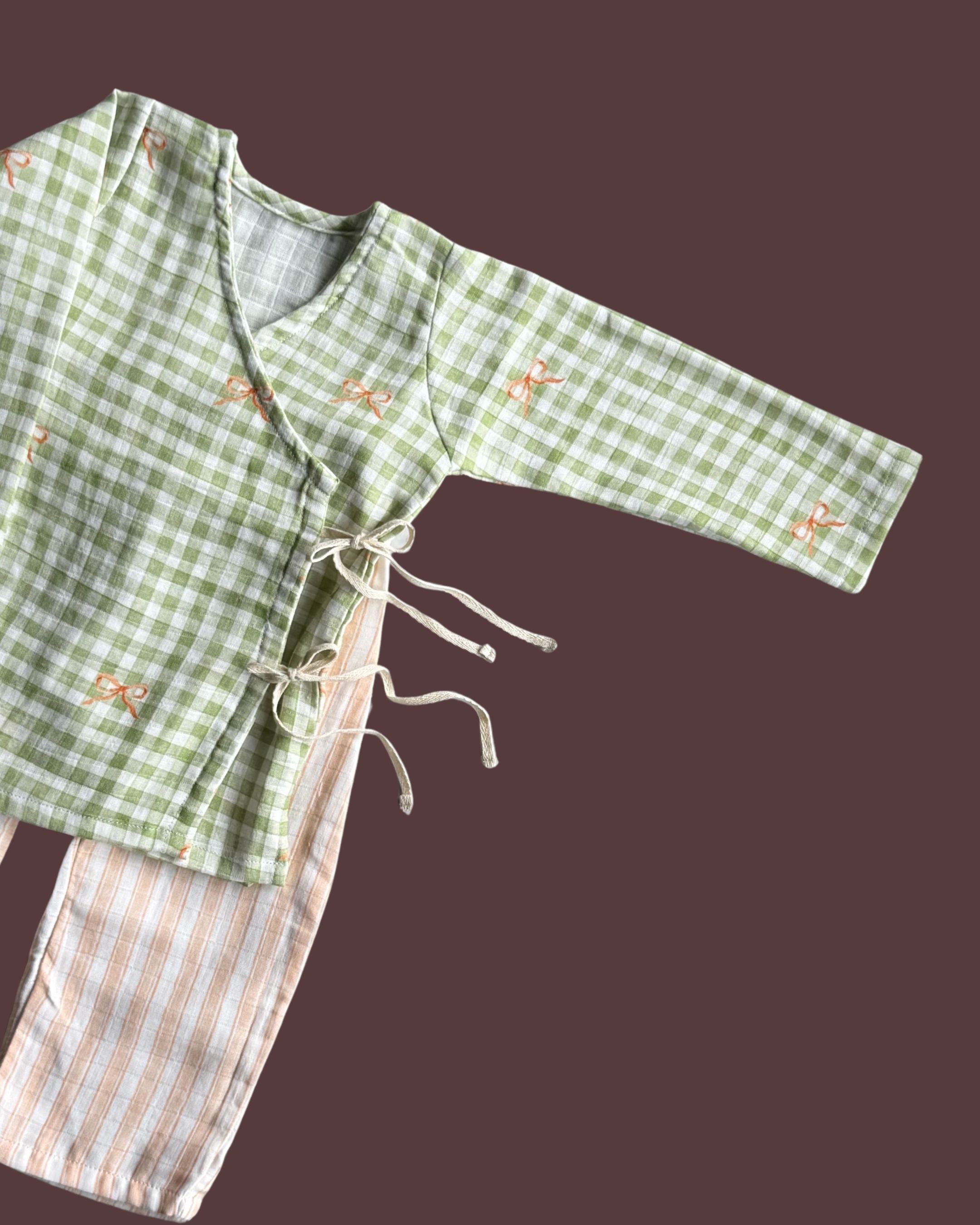 Bow & Checks Angarkha Set