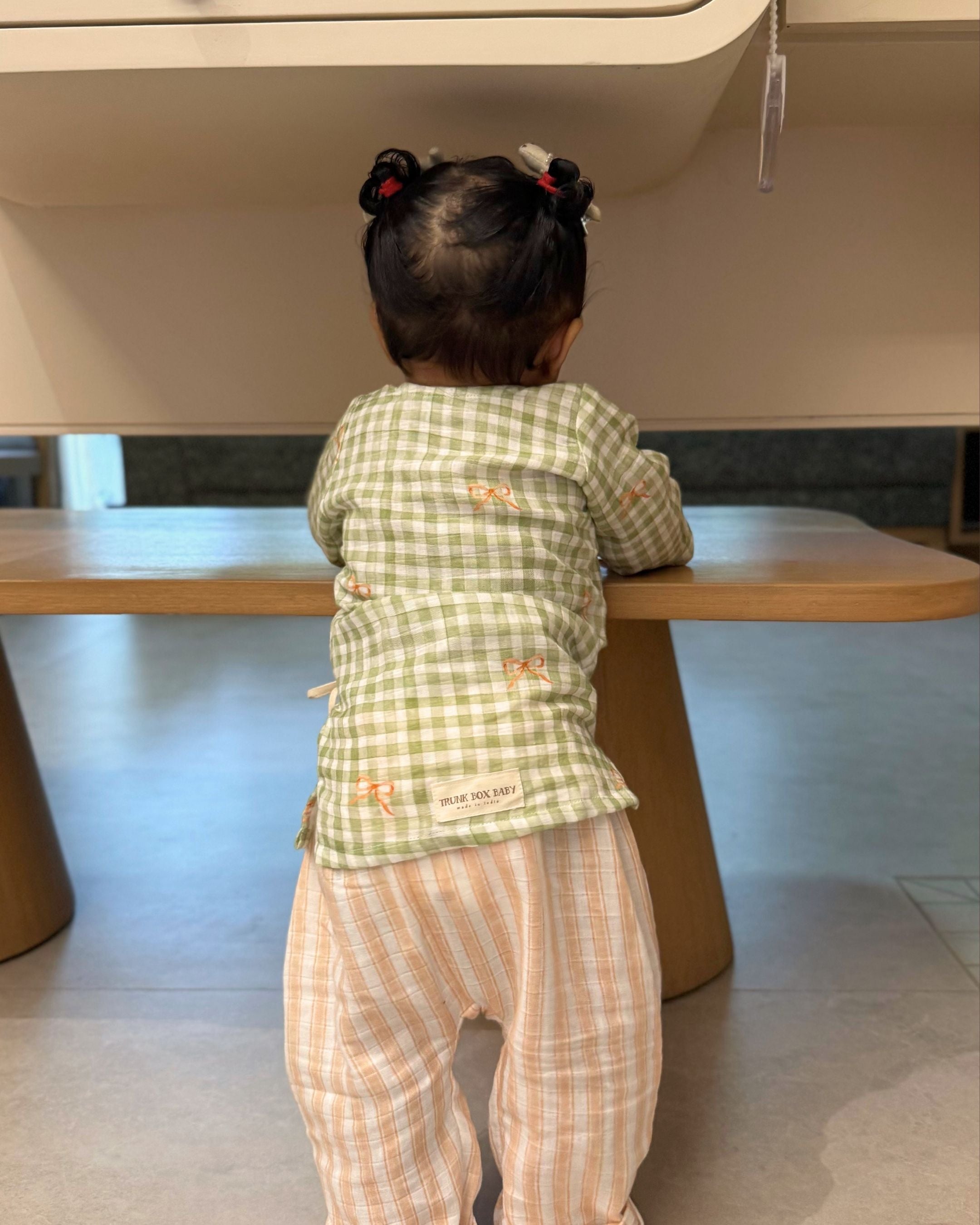 Bow & Checks Angarkha Set