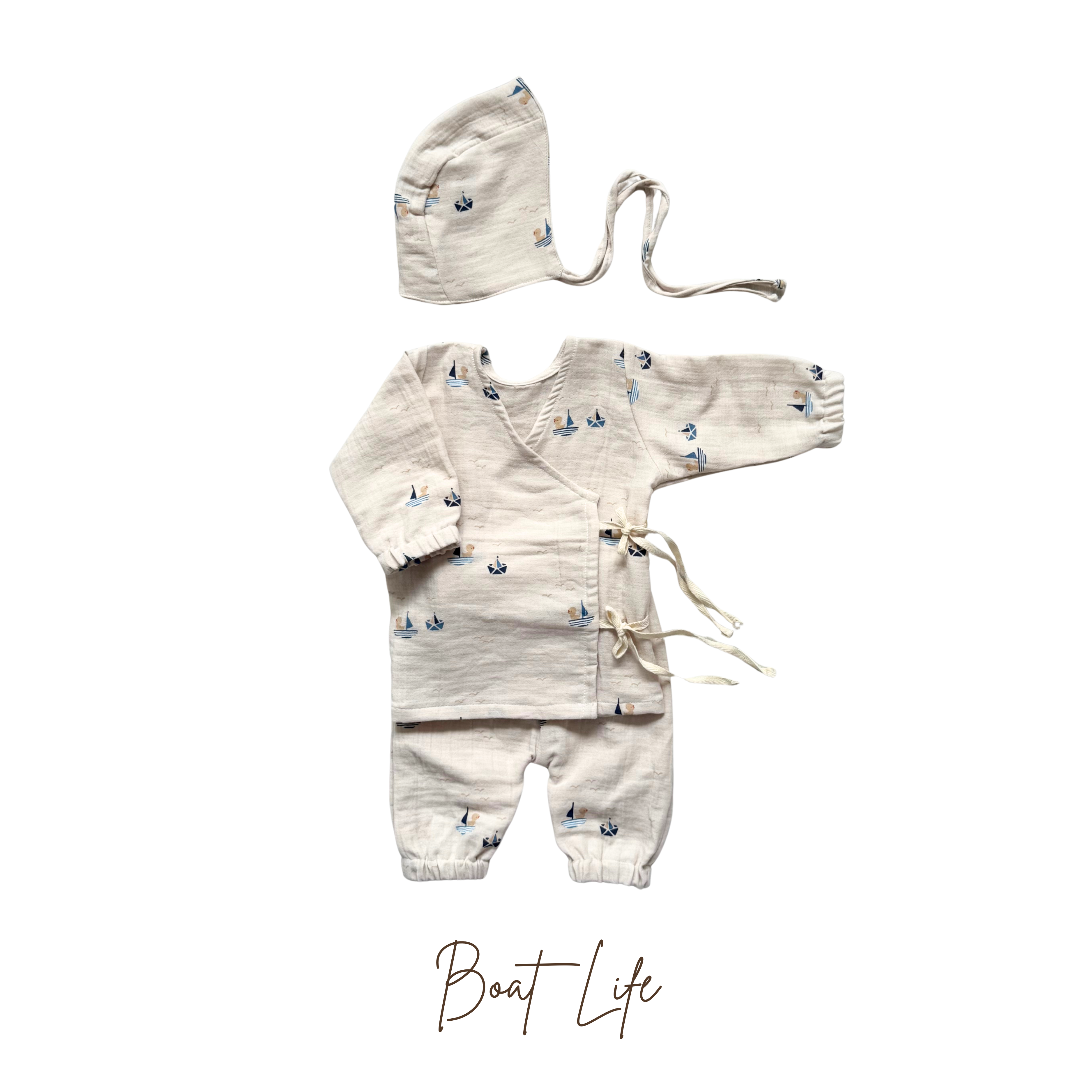 Newborn Angarkha & Beanie Set