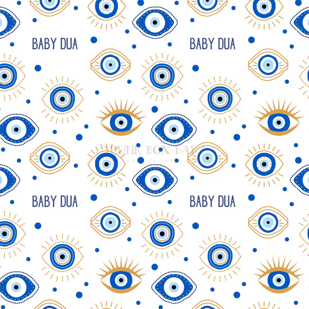 Customised Evil eye Newborn Angarkha & Swaddle Set