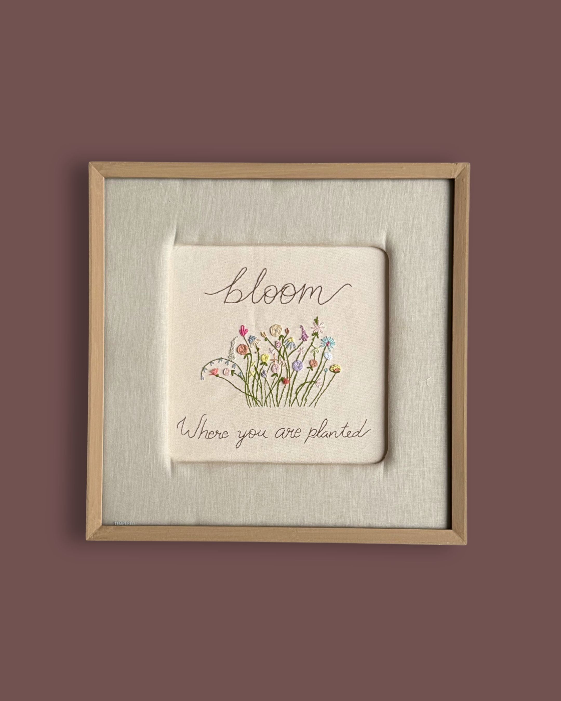 The Bloom Hand Embroidered Artwork