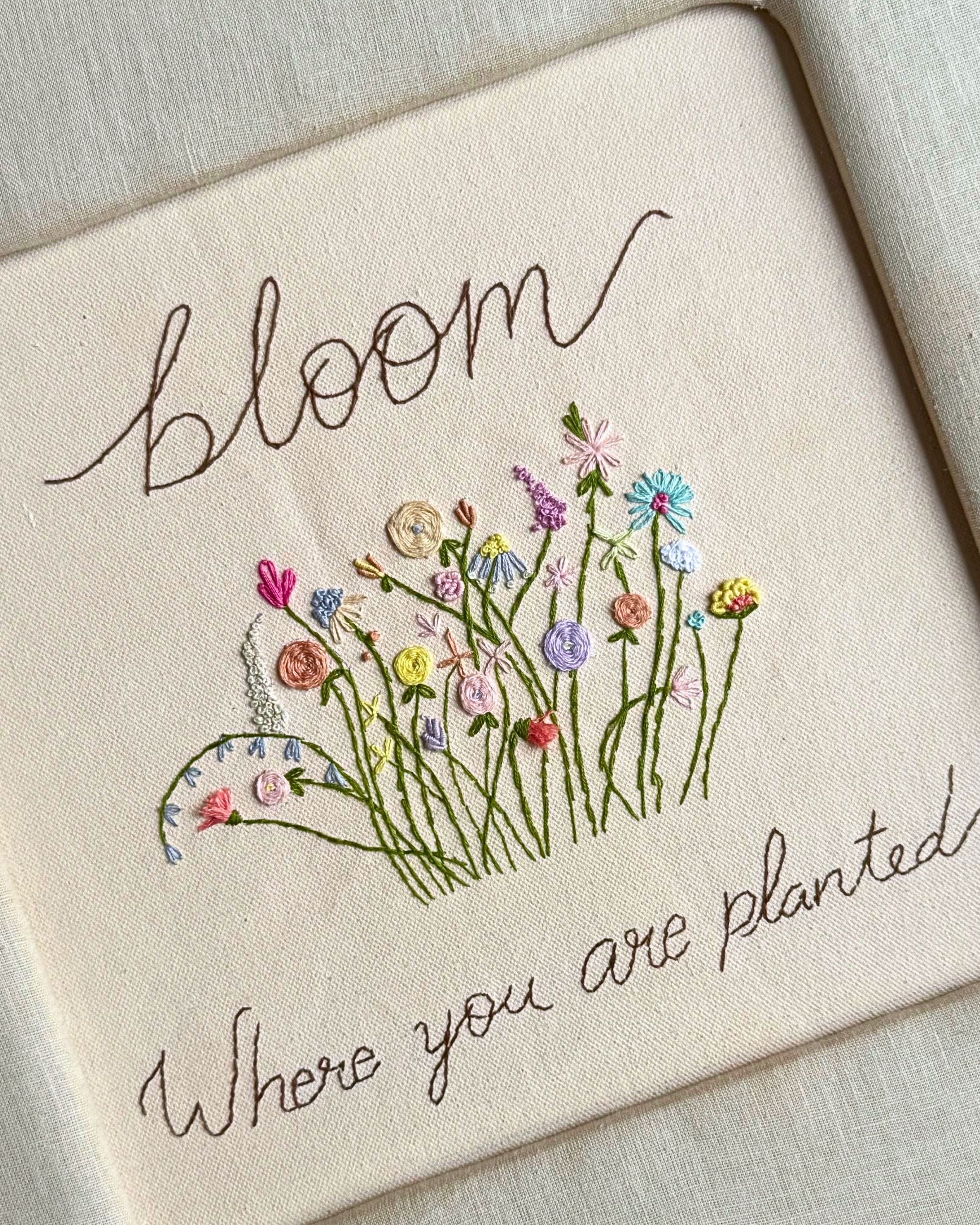 The Bloom Hand Embroidered Artwork