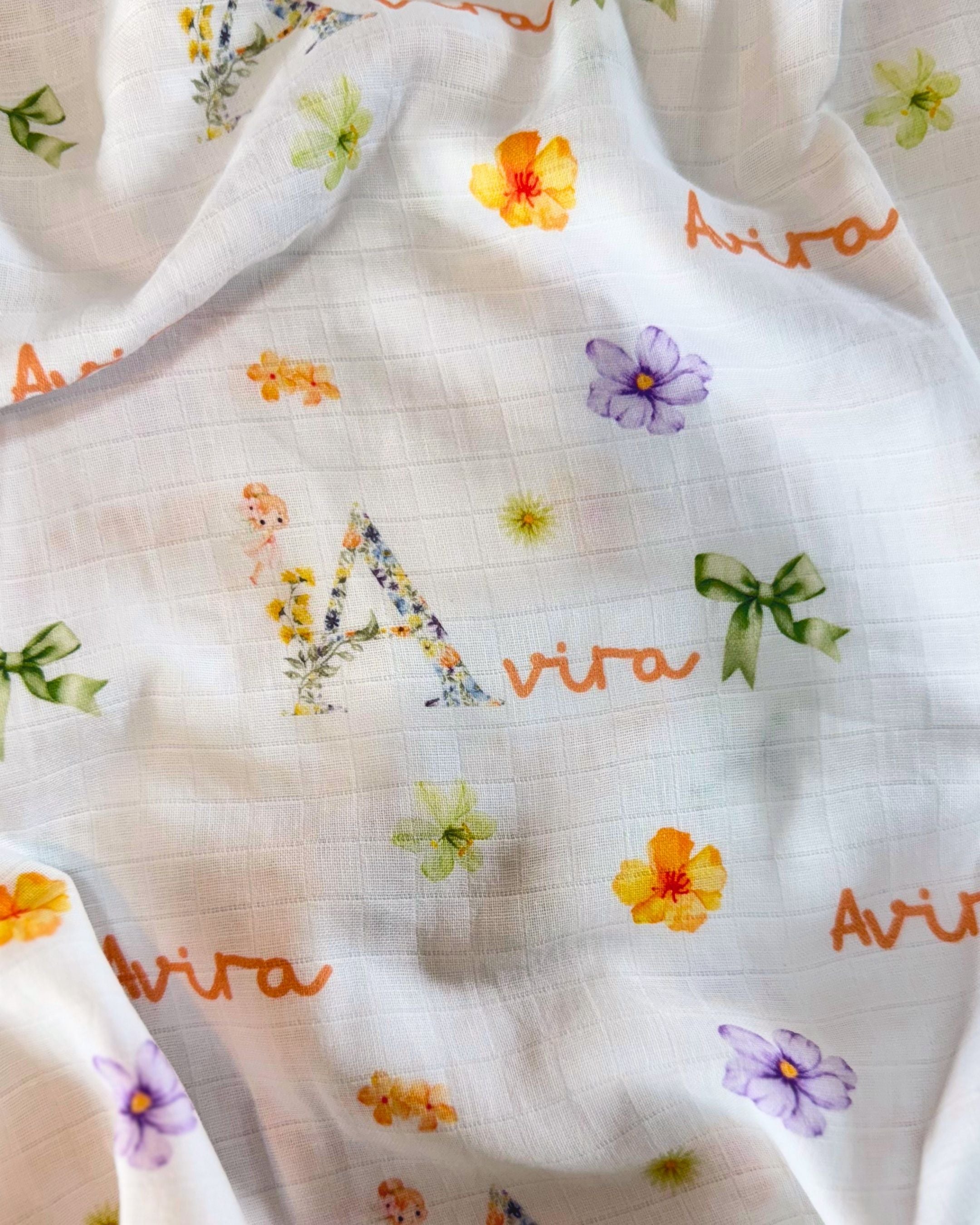 Little Wildflowers Customised Swaddle