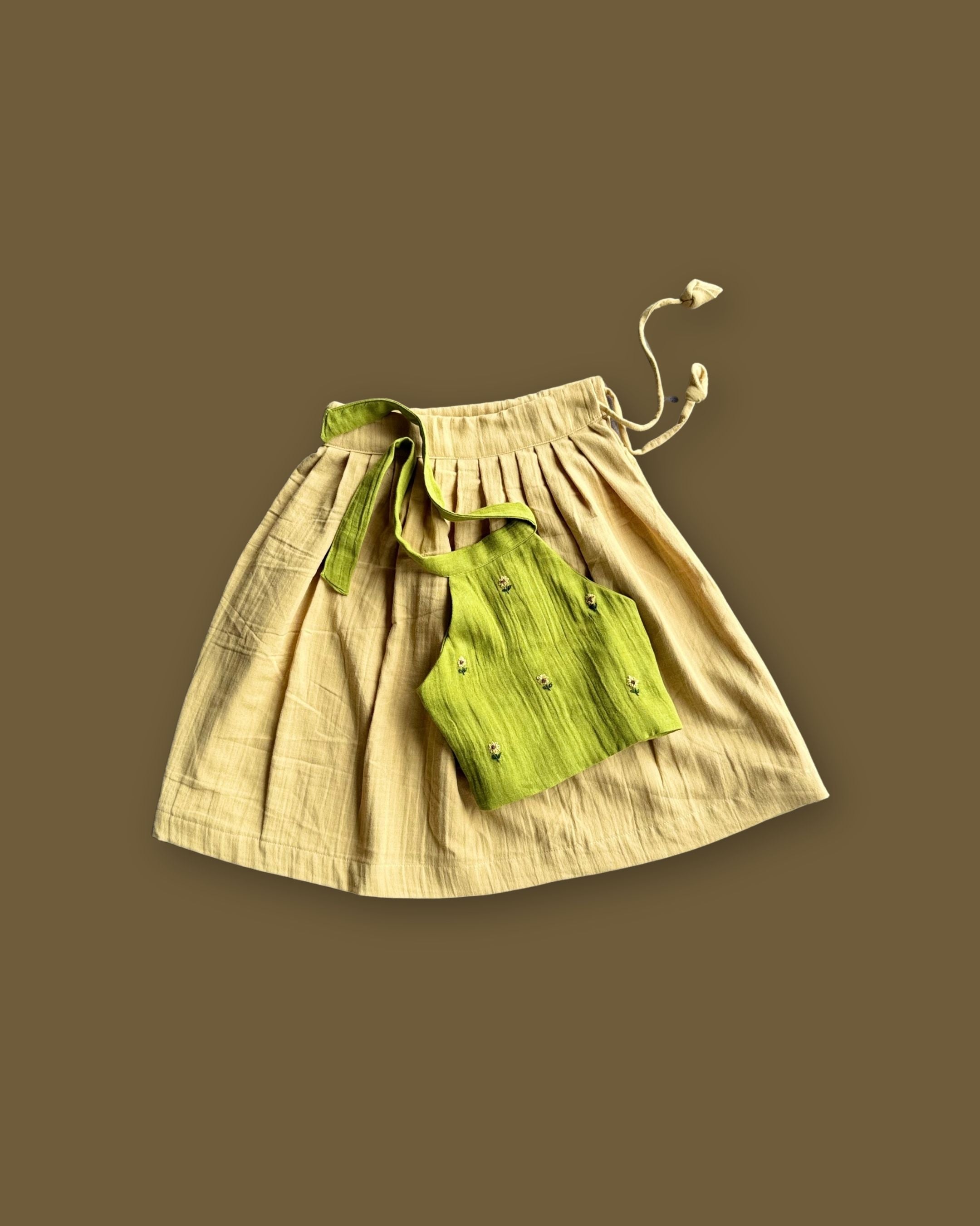 Sunflower Hand Embroidered Lehenga Choli
