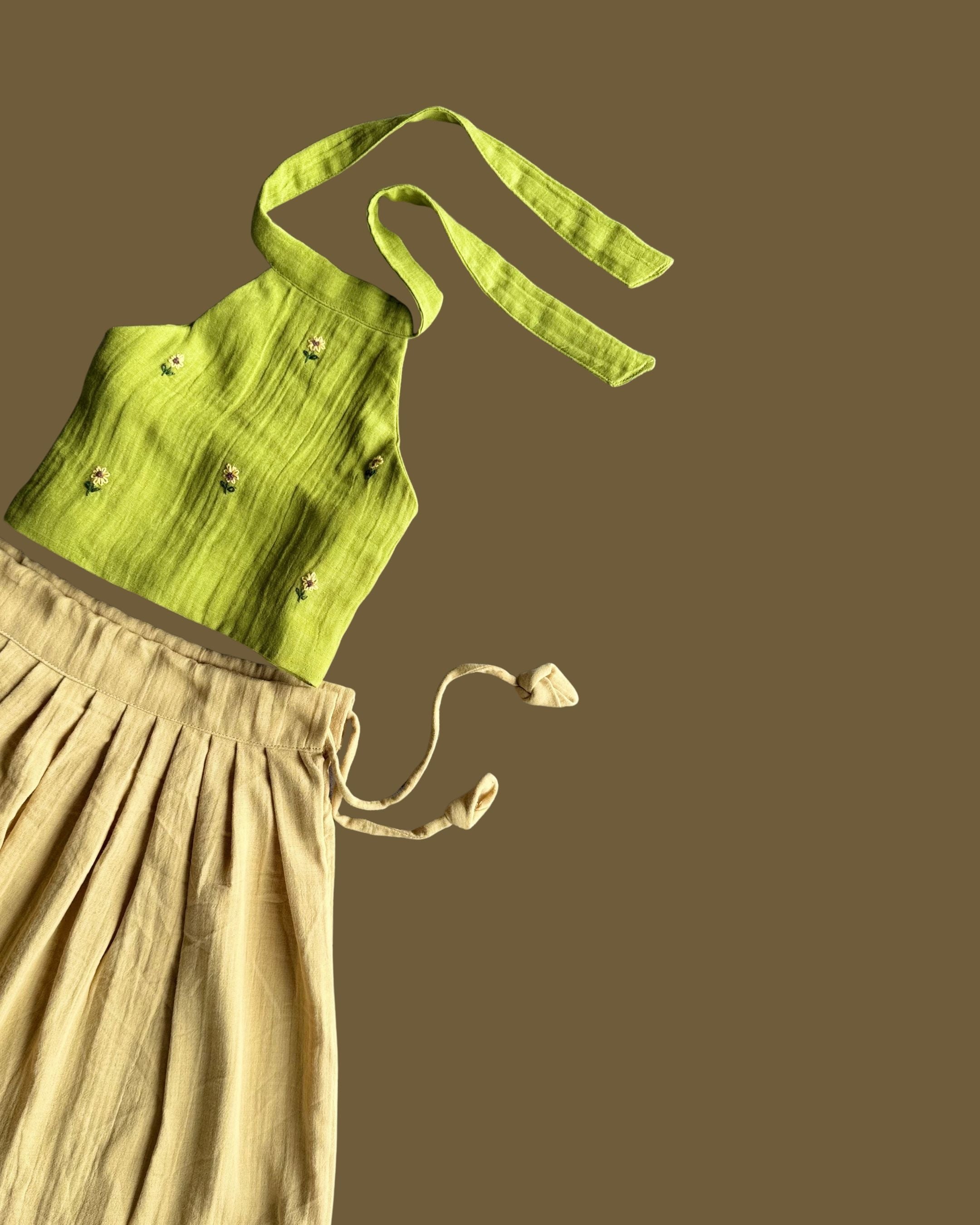 Sunflower Hand Embroidered Lehenga Choli