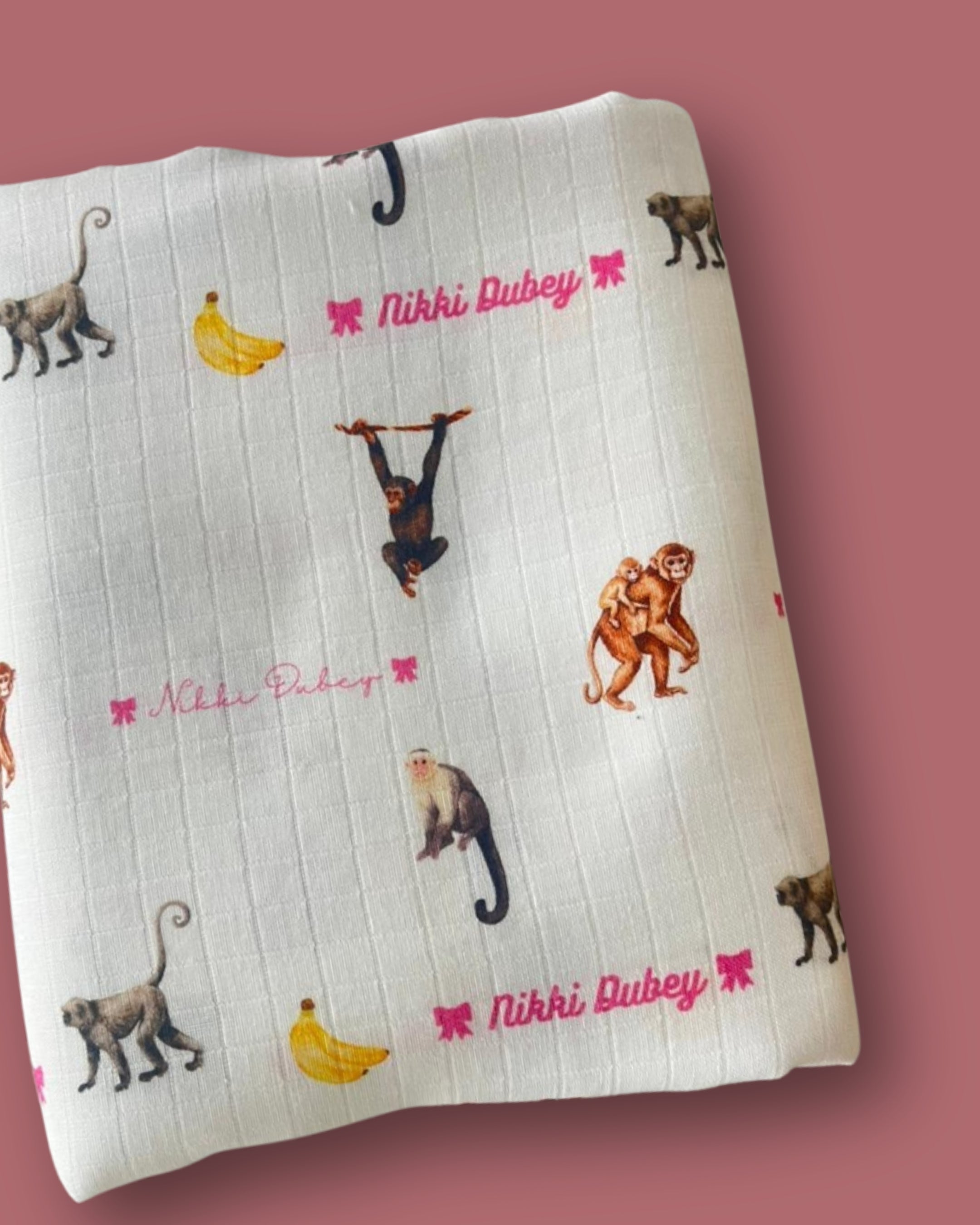 Monkey Love Customised Blanket