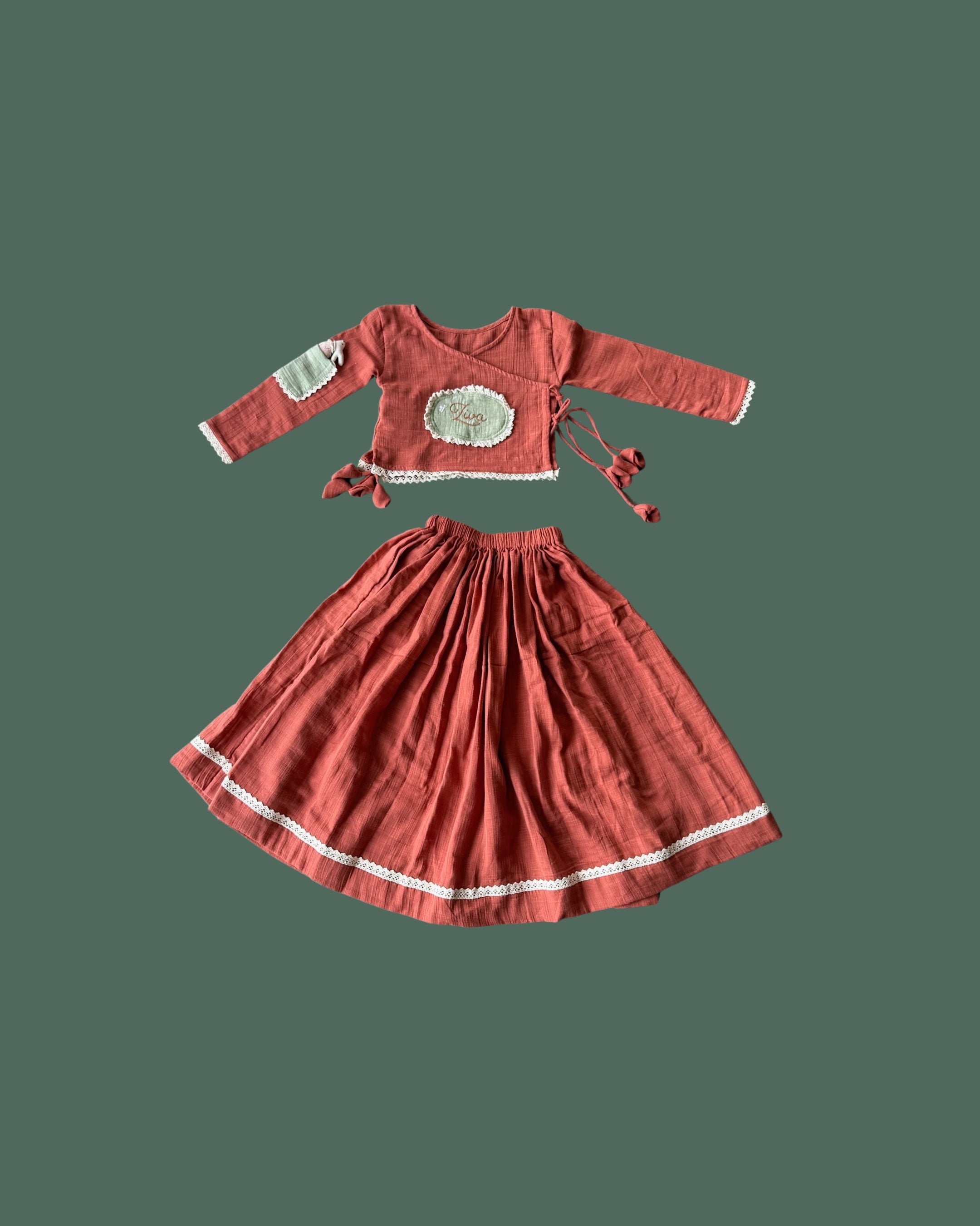 Rust Bunny Customised Lehenega Choli