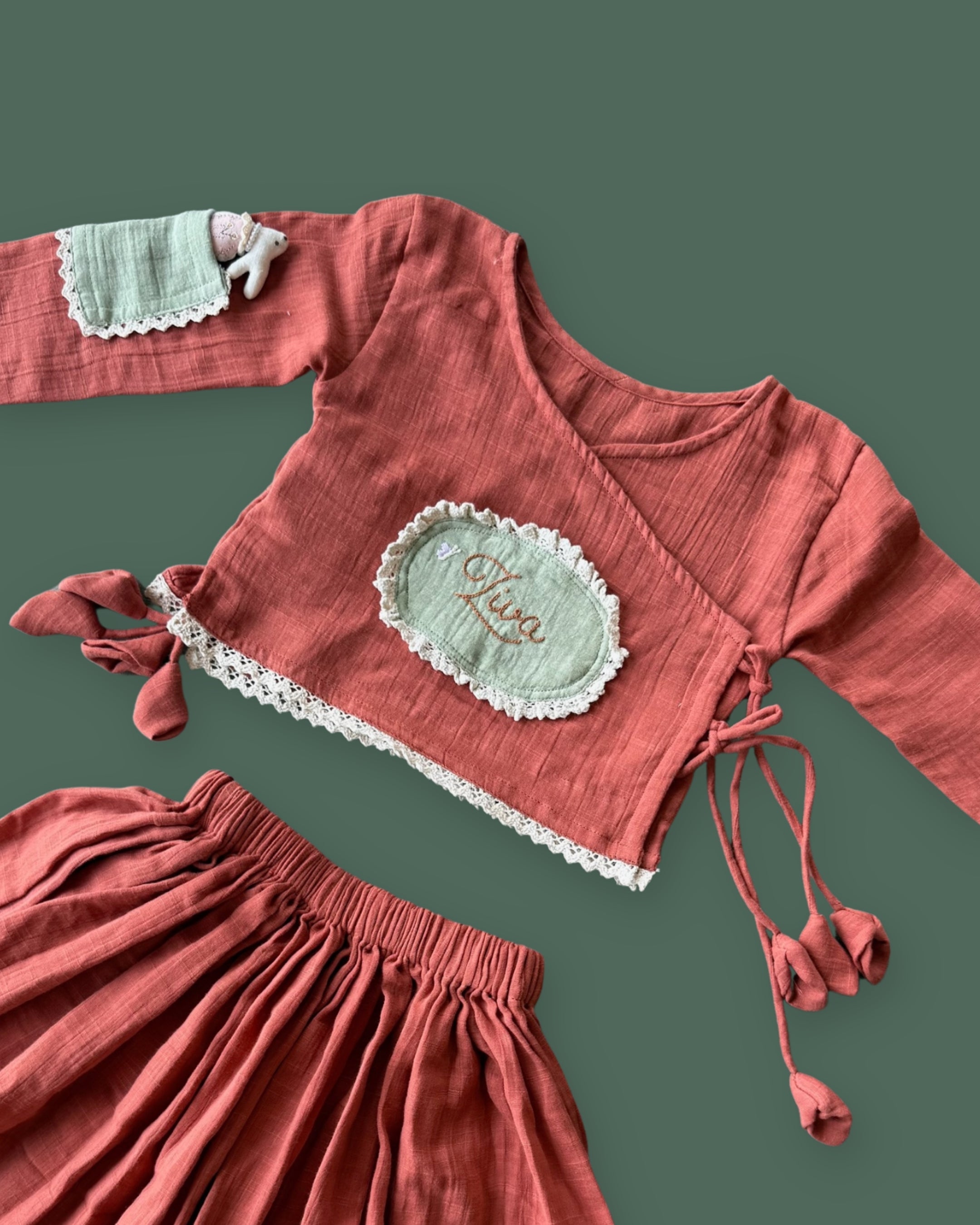 Rust Bunny Customised Lehenega Choli