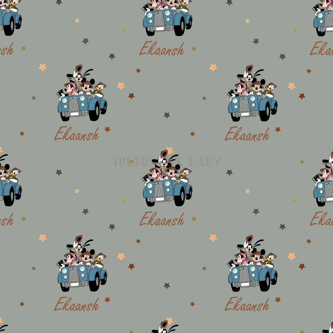 Riding Mickey Customised Swaddle