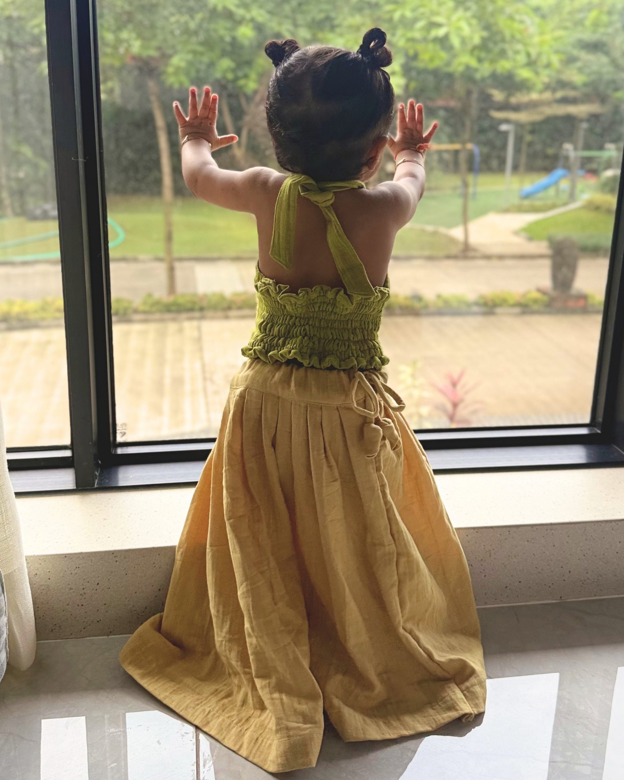 Sunflower Hand Embroidered Lehenga Choli
