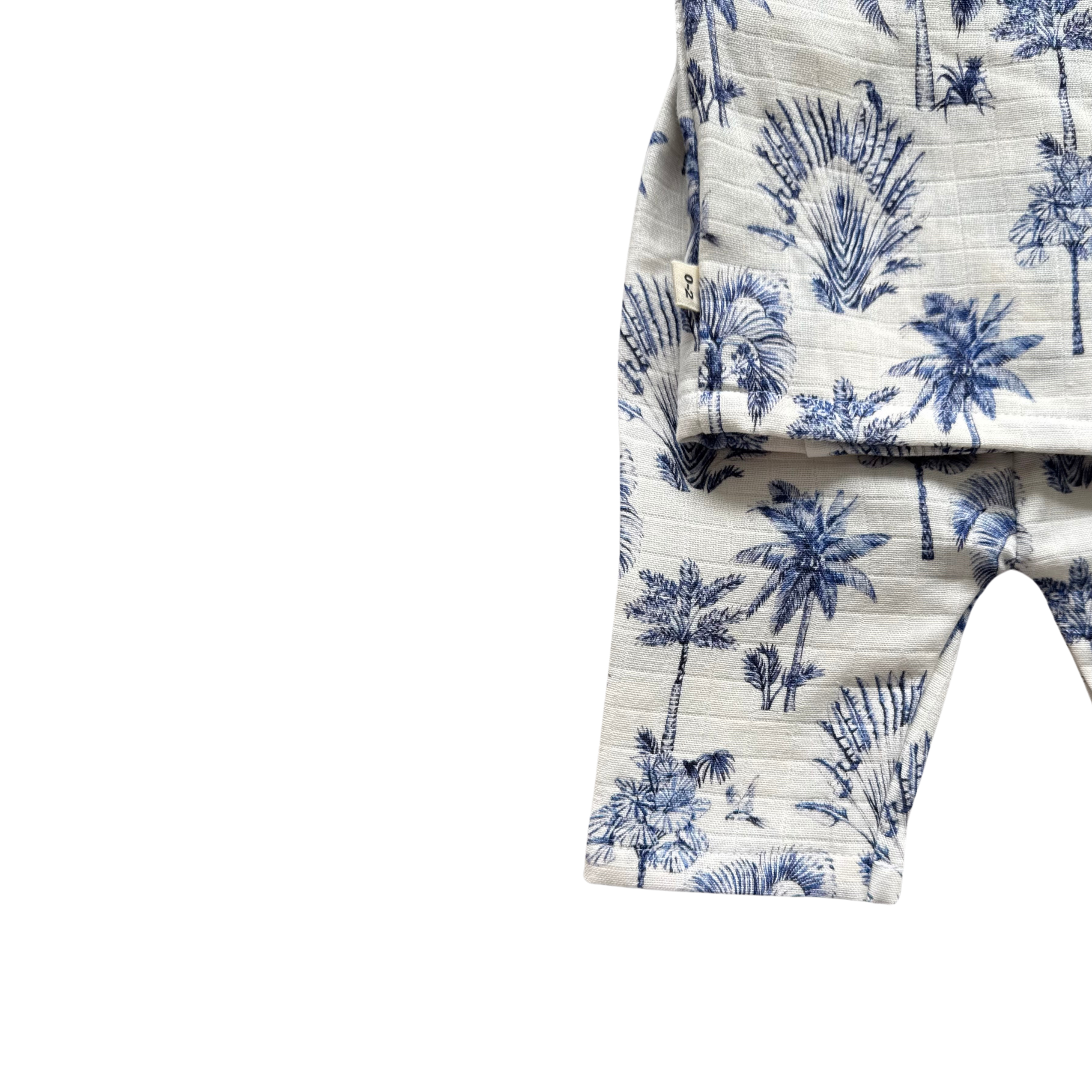 Navy Trees & Birds Angarkha Set