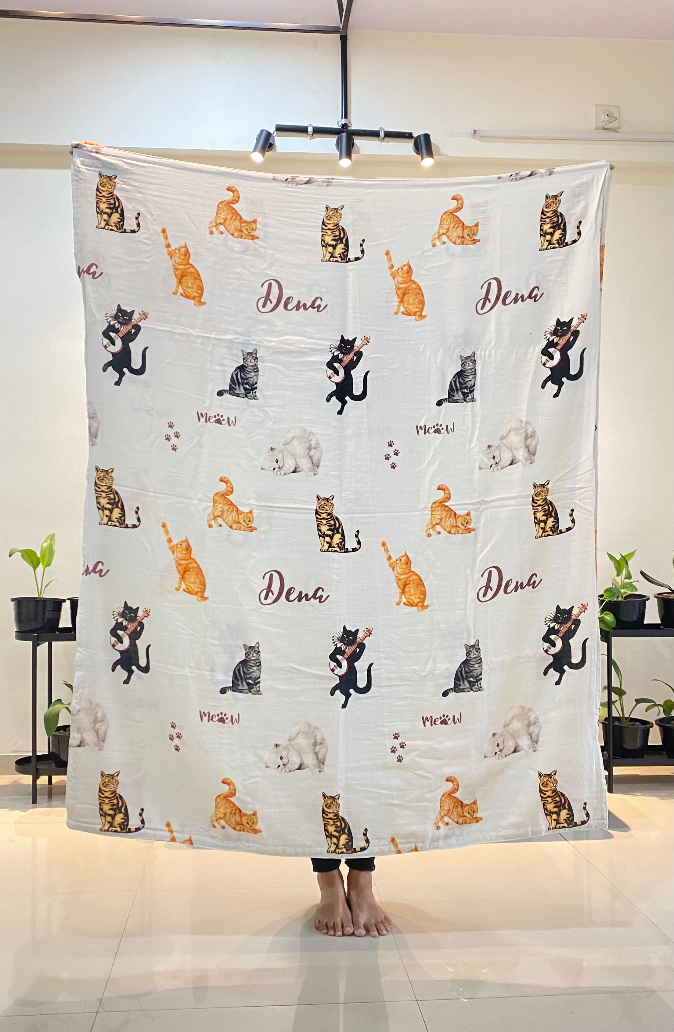 Happy Cat Customised Blanket