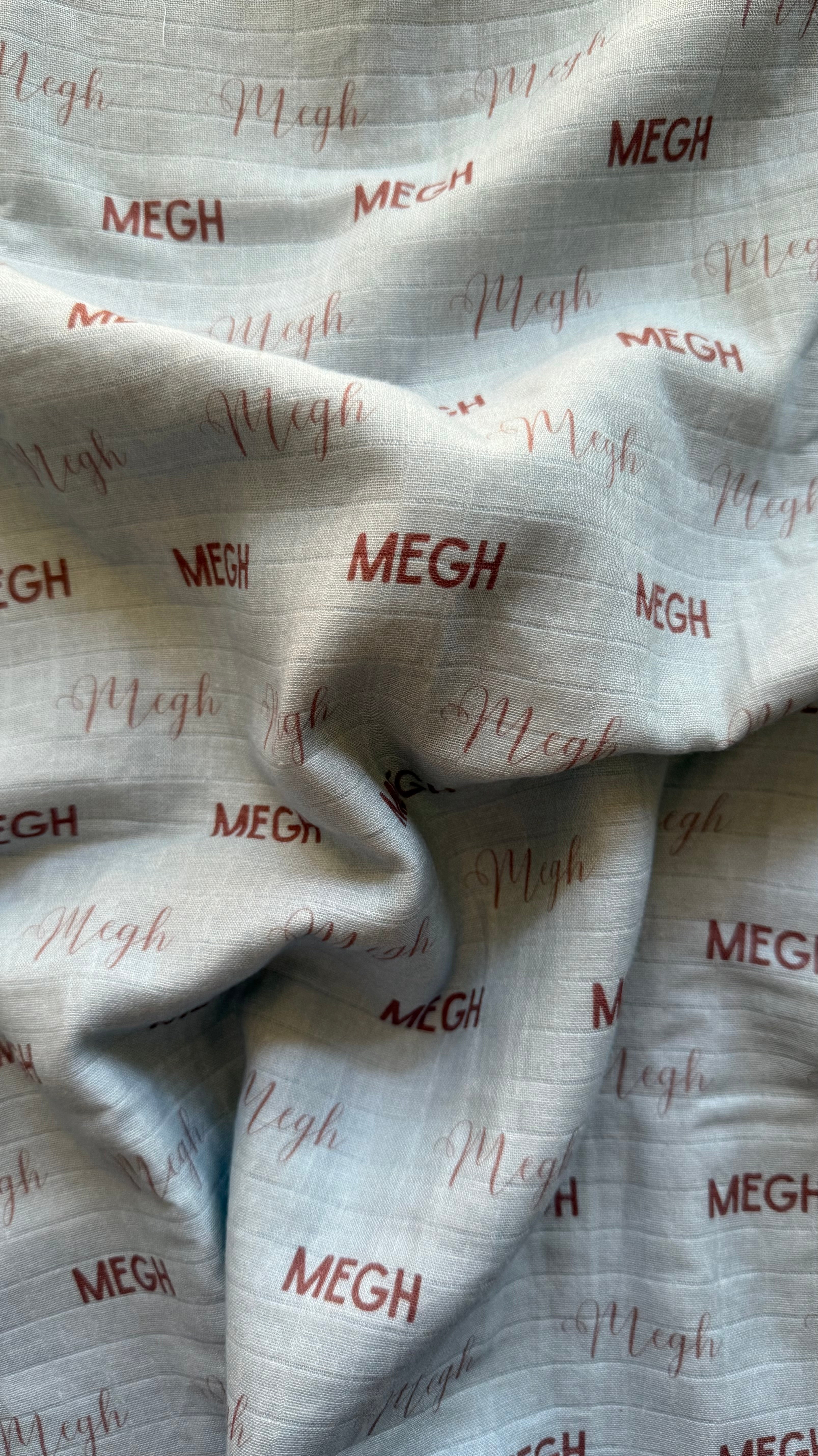Custom name swaddle