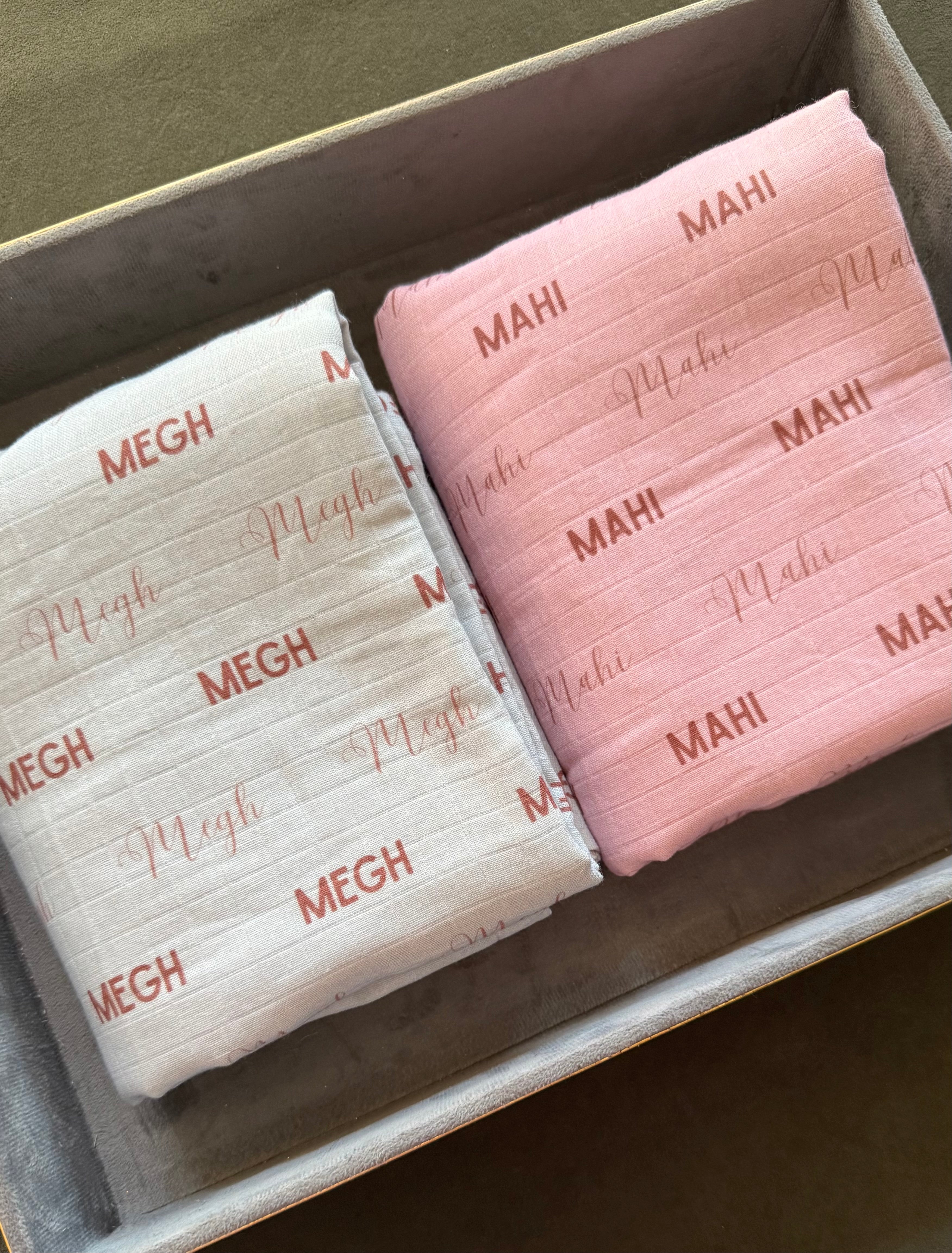Custom name swaddle