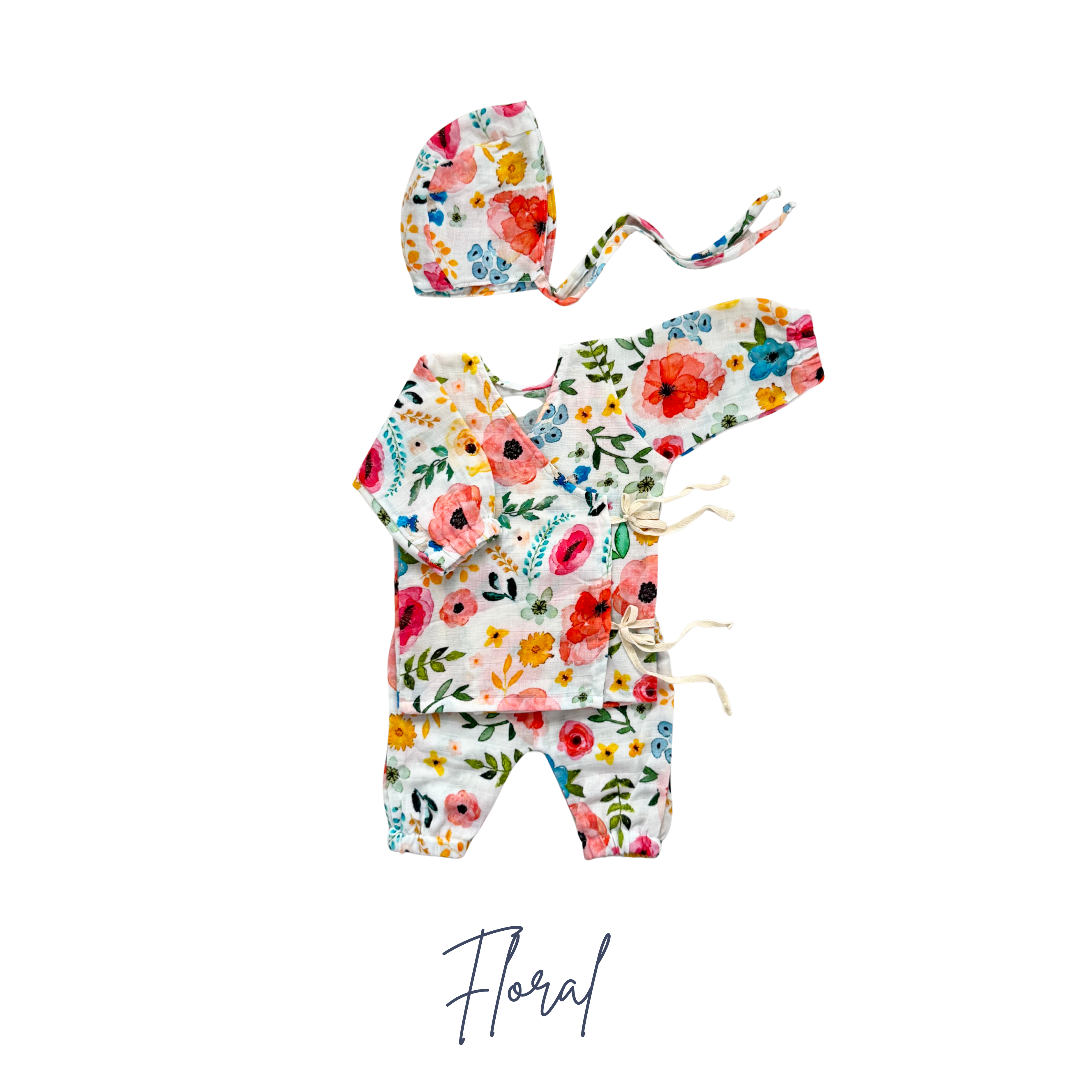 Newborn Angarkha & Beanie Set