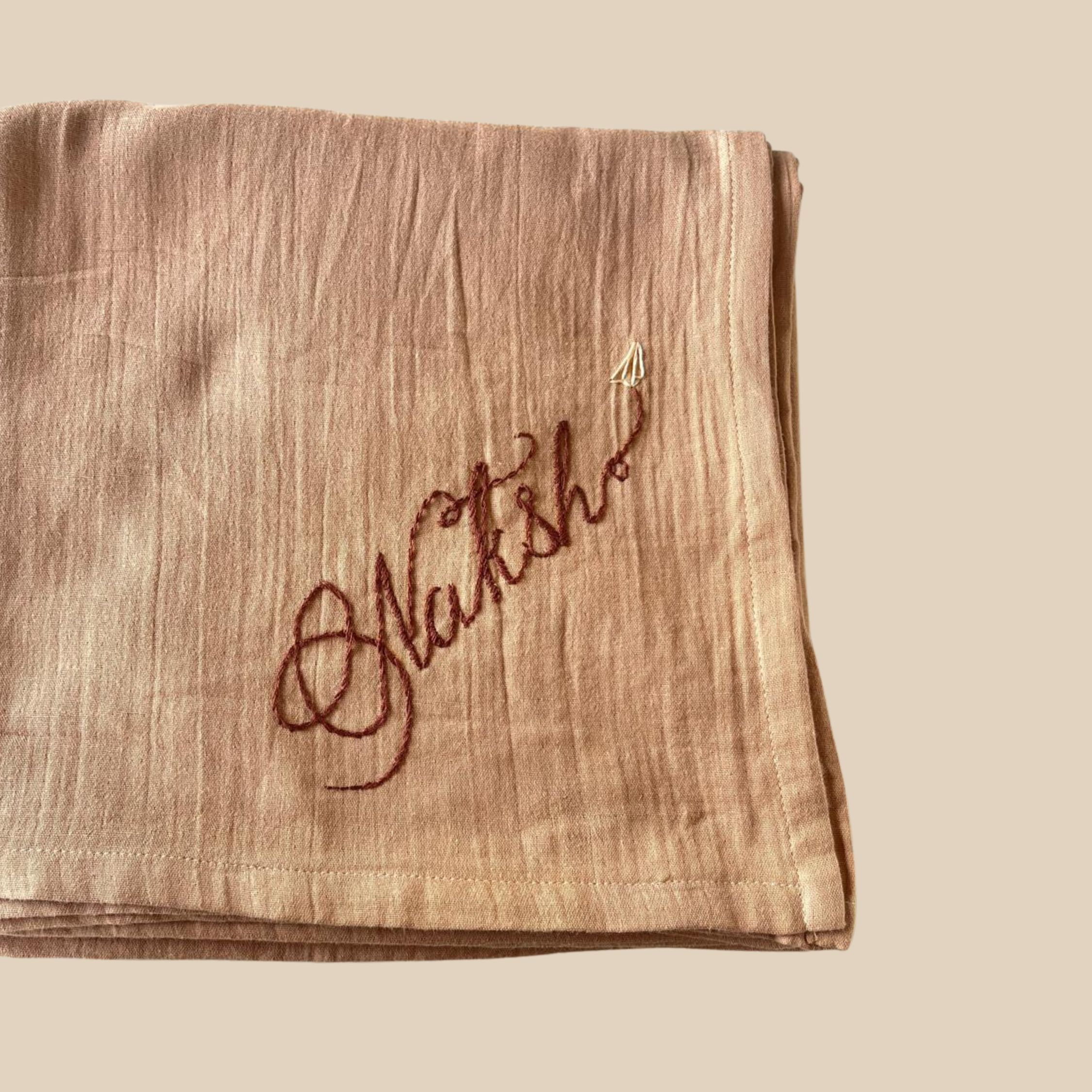 Custom Name Hand Embroidered Blanket Style 1