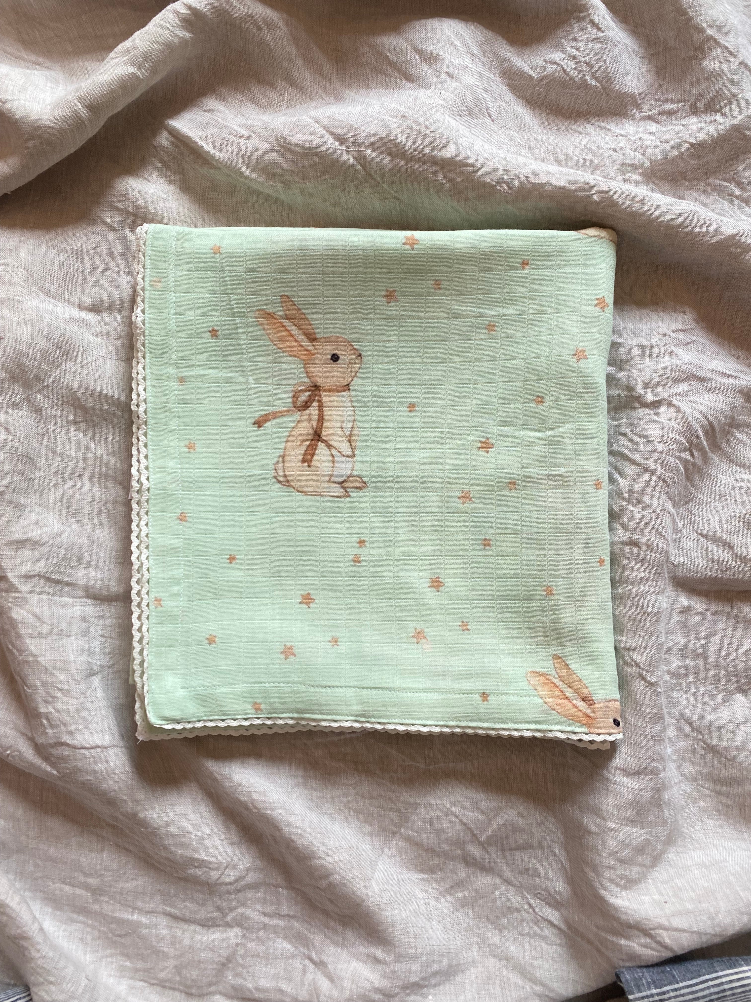 Bunny and stars swaddle