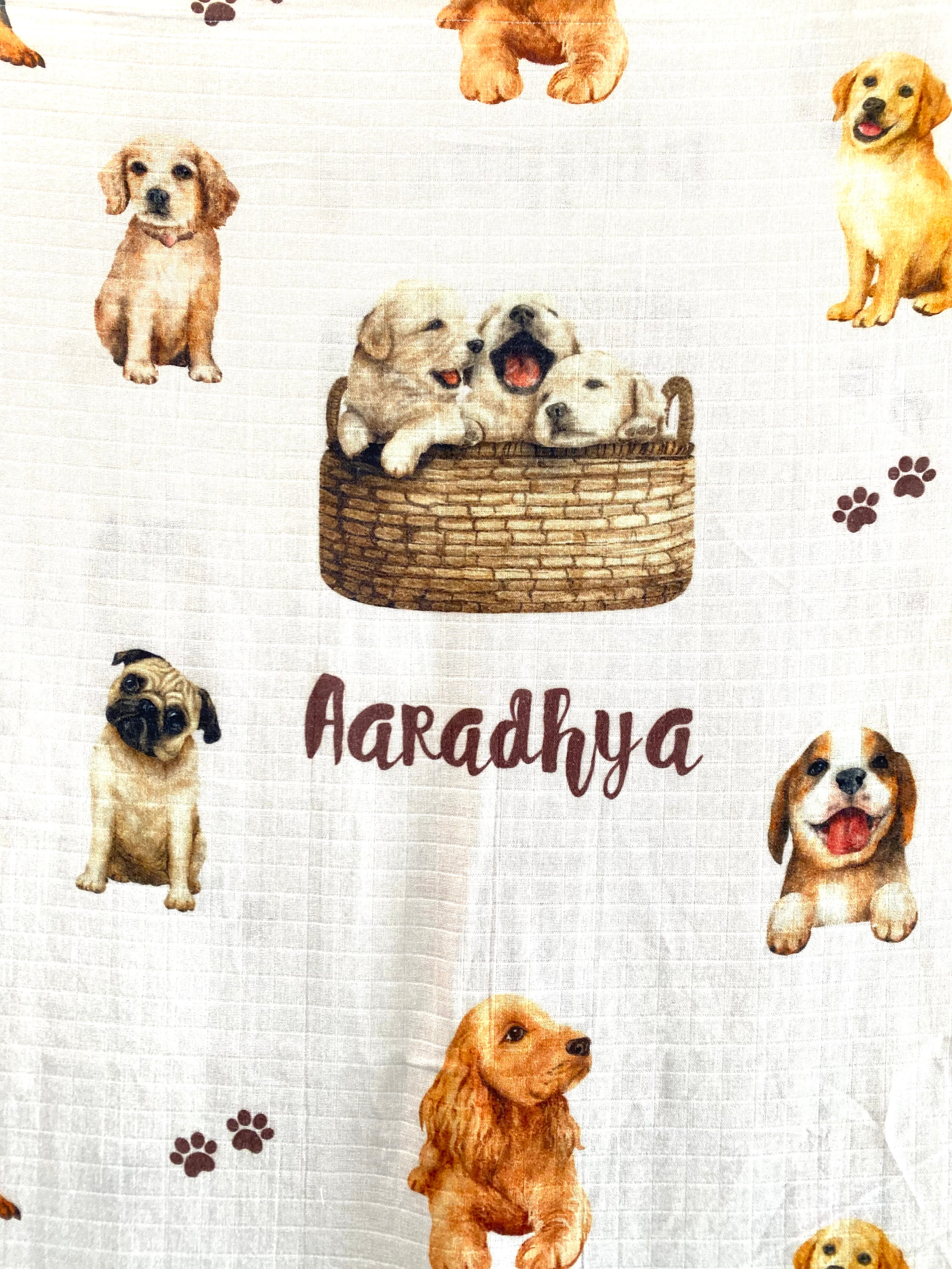 Little Puppies Customised Blanket
