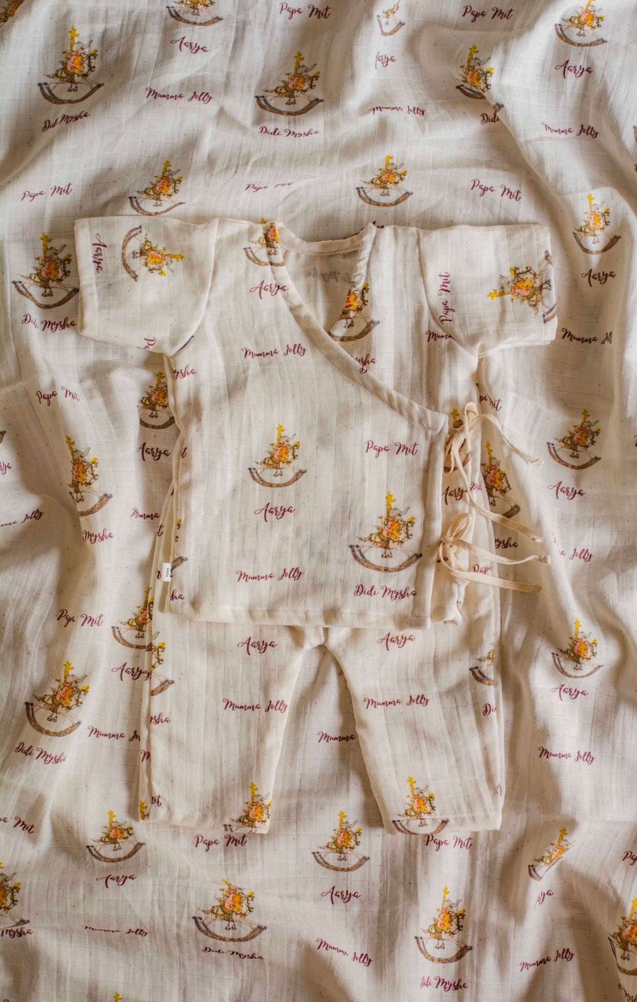Customised Rocking Horse Swaddle & Angarkha Set