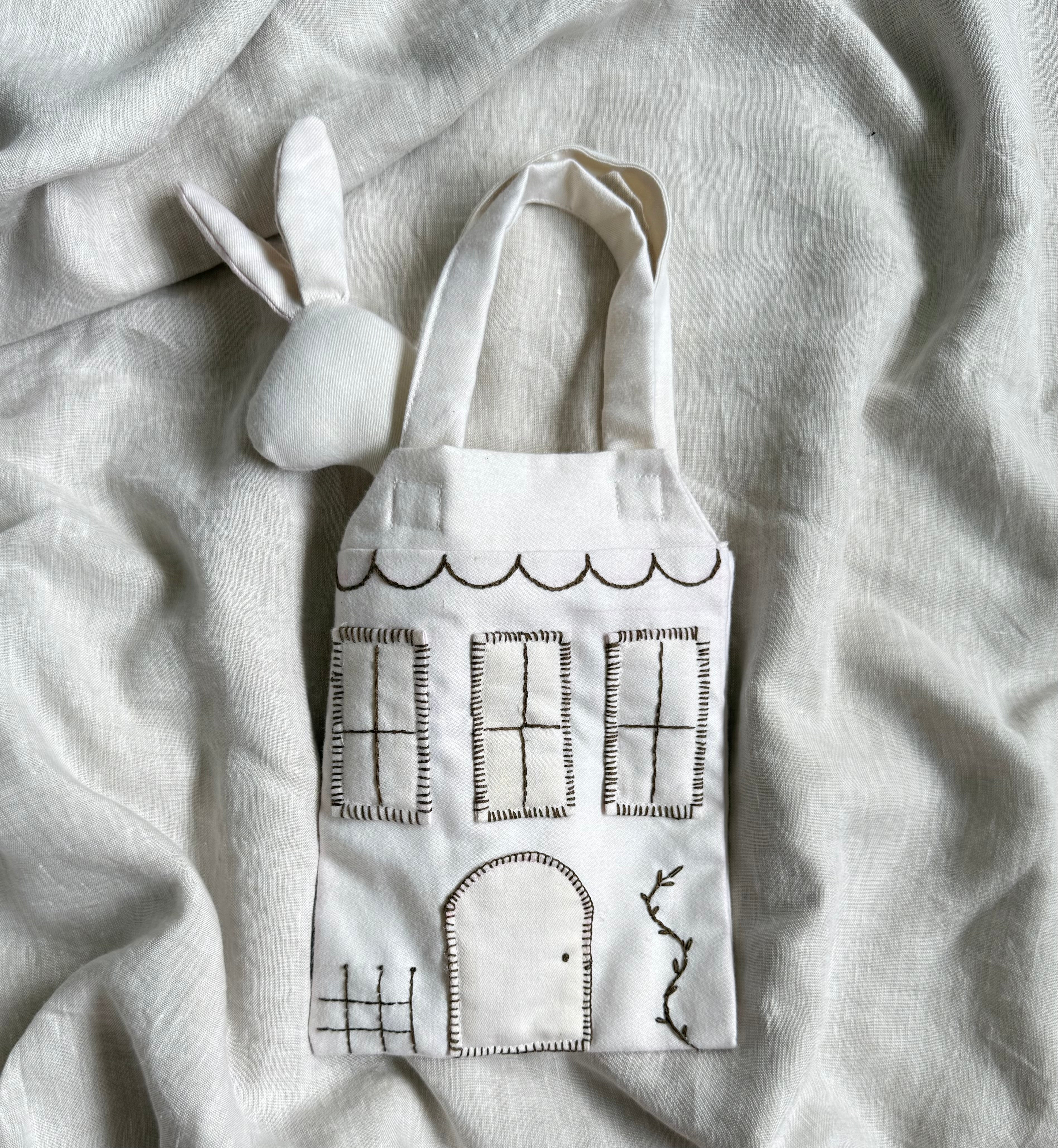 House of bunny Hand embroidered Bag